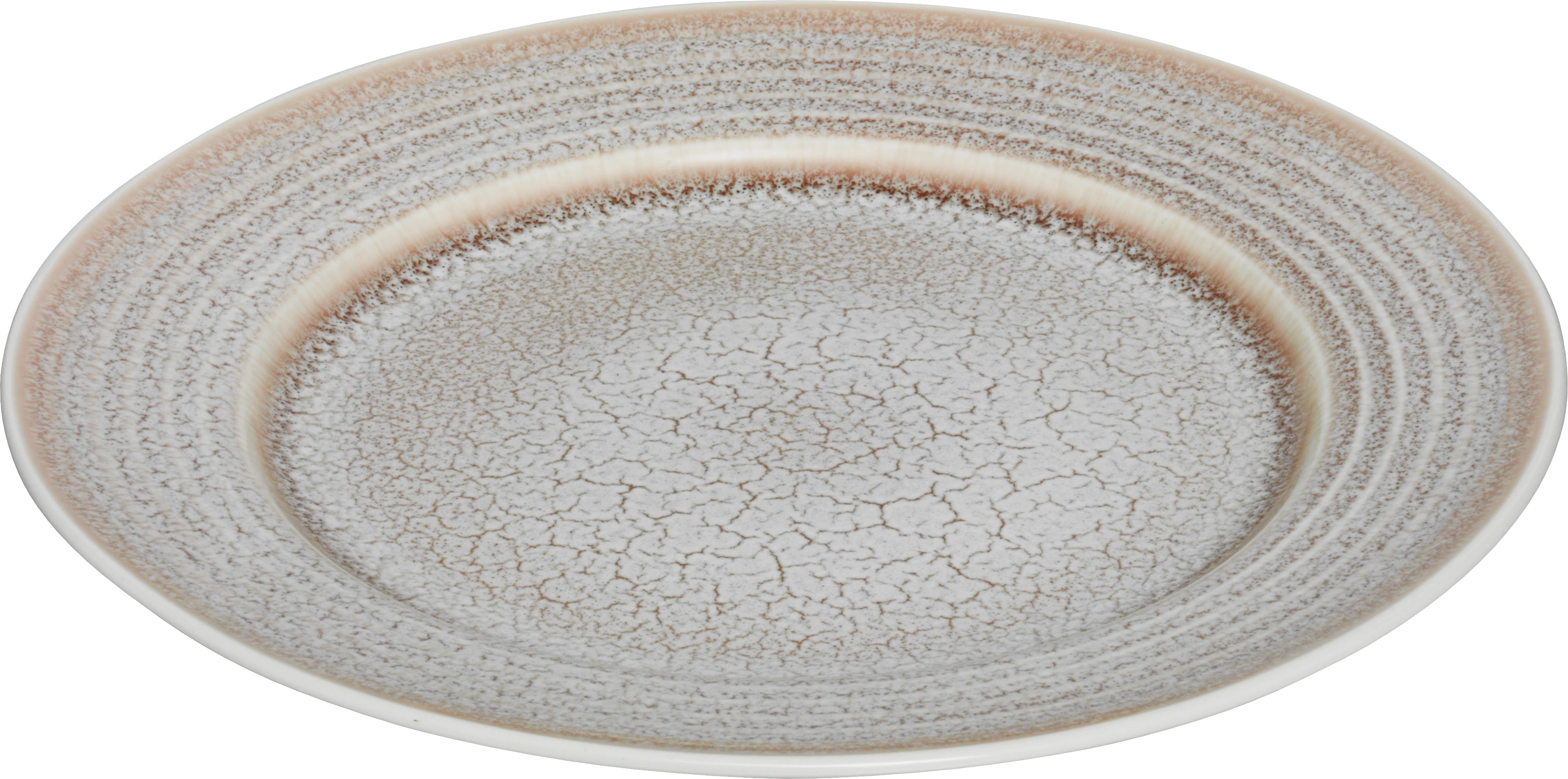 Lines tallerken med bred fane, flad, rosa, ø22 cm