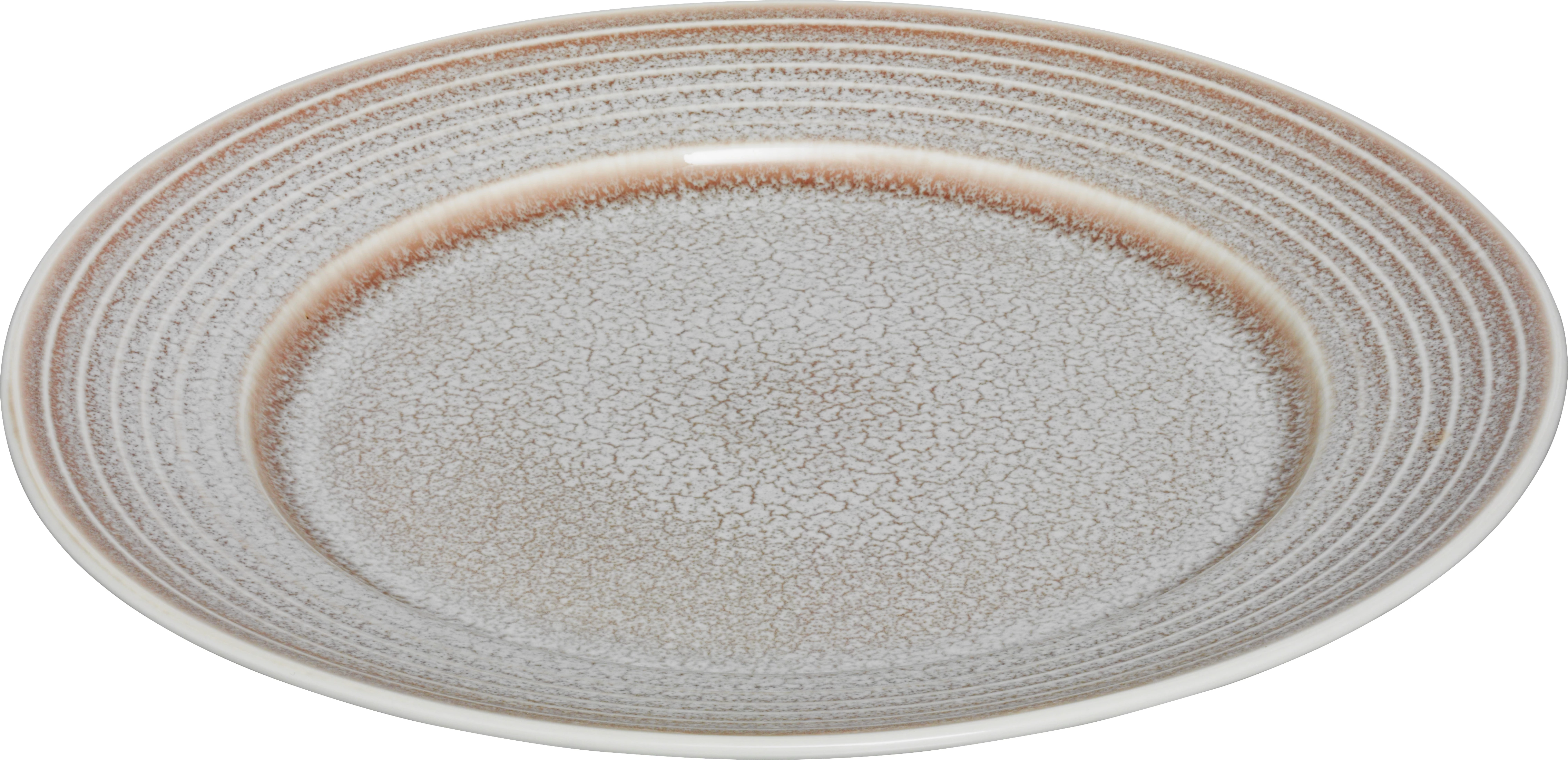 Lines tallerken med bred fane, flad, rosa, ø27,5 cm