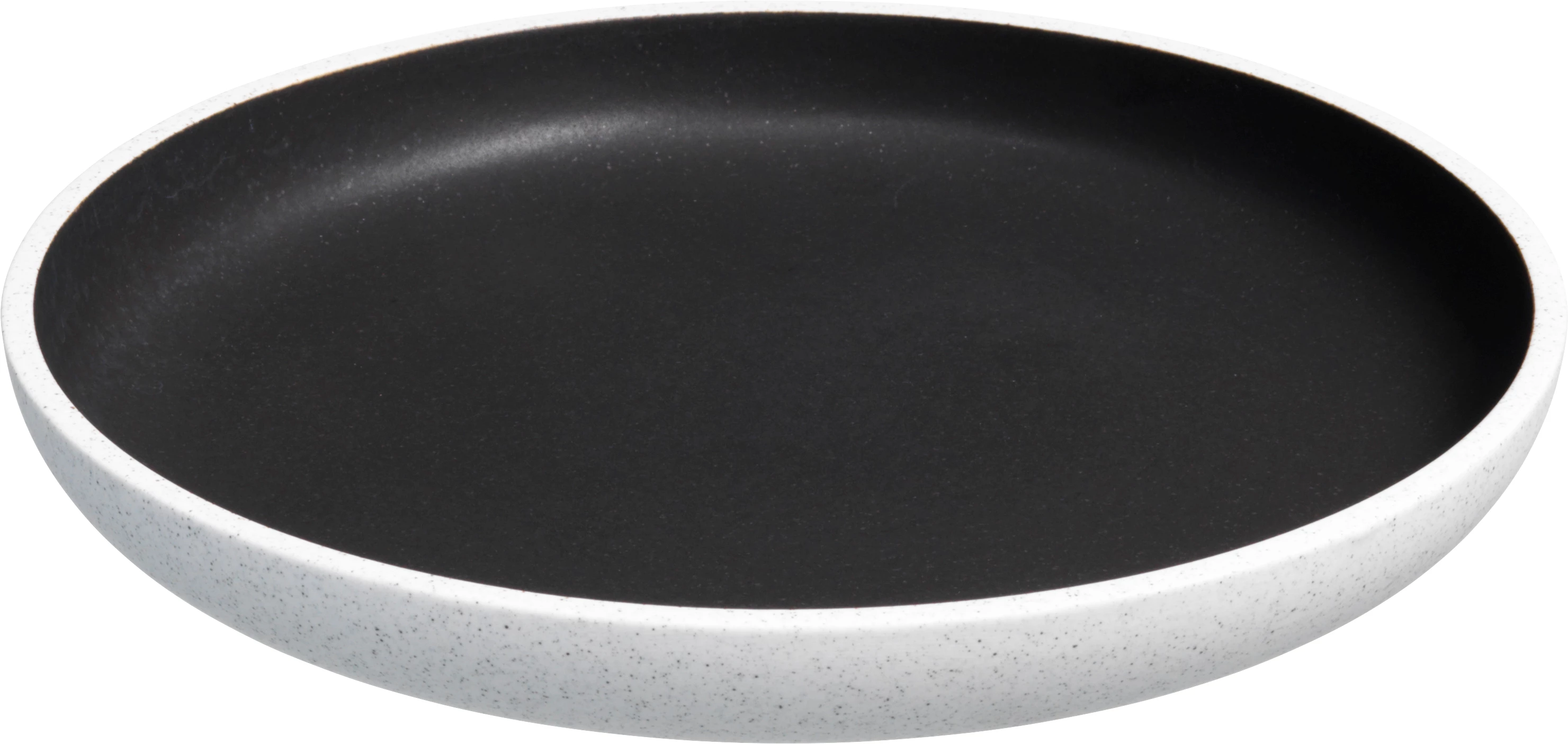 Salt tallerken uden fane, grå/brun, ø23 cm