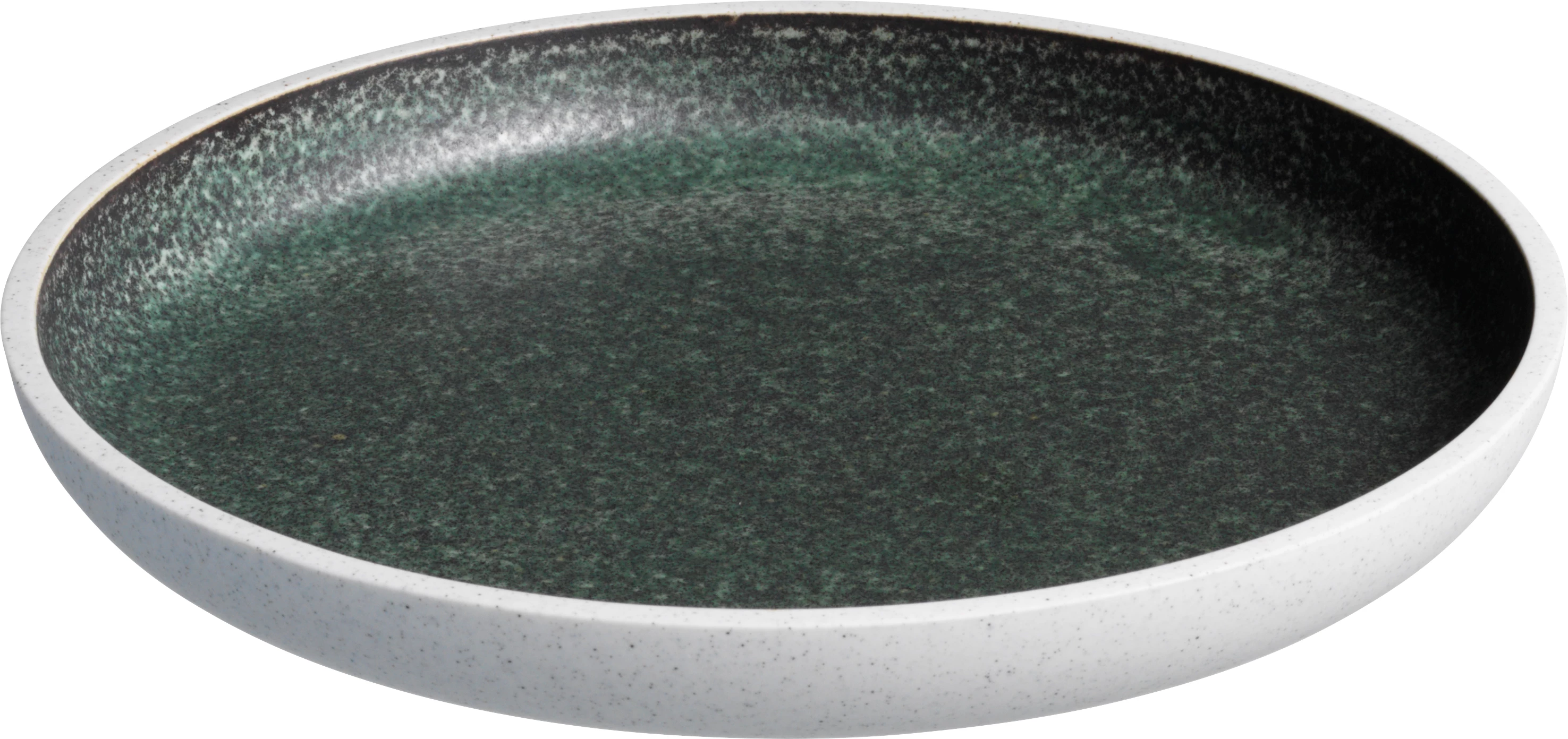 Salt tallerken uden fane, grøn, ø23 cm