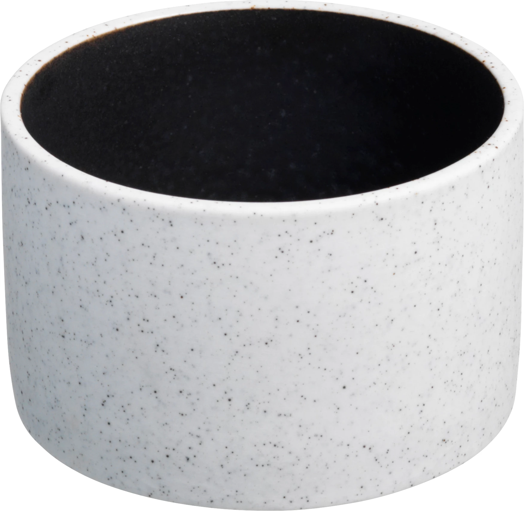 Salt skål, cylinderformet, grå/brun, 15 cl, ø8 cm