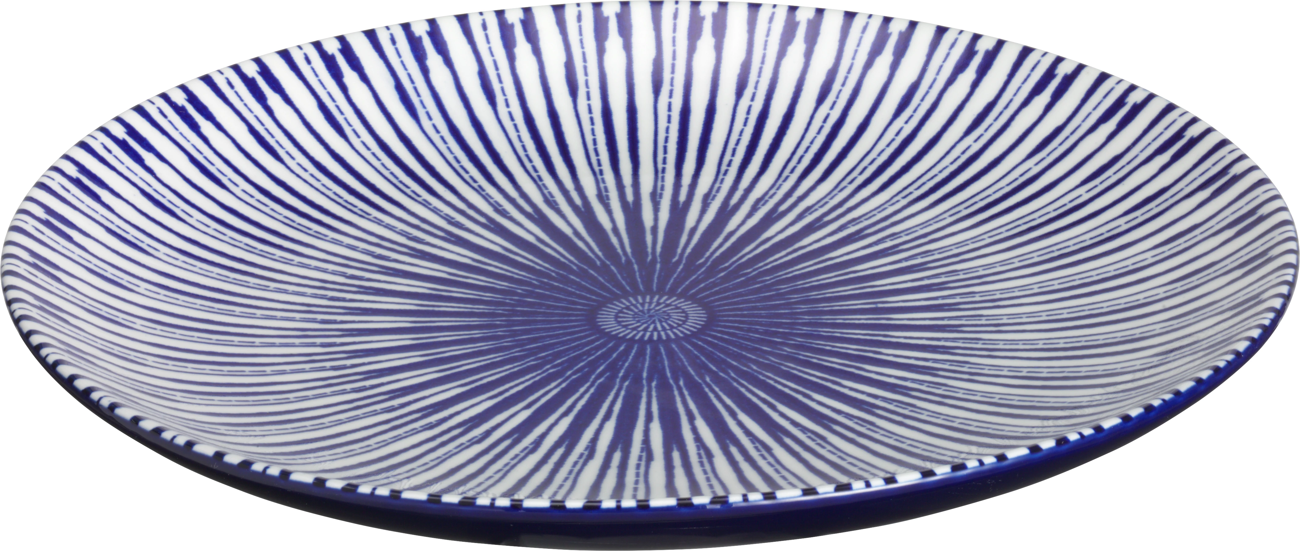 Porto tallerken uden fane, flad, blå, ø20,5 cm