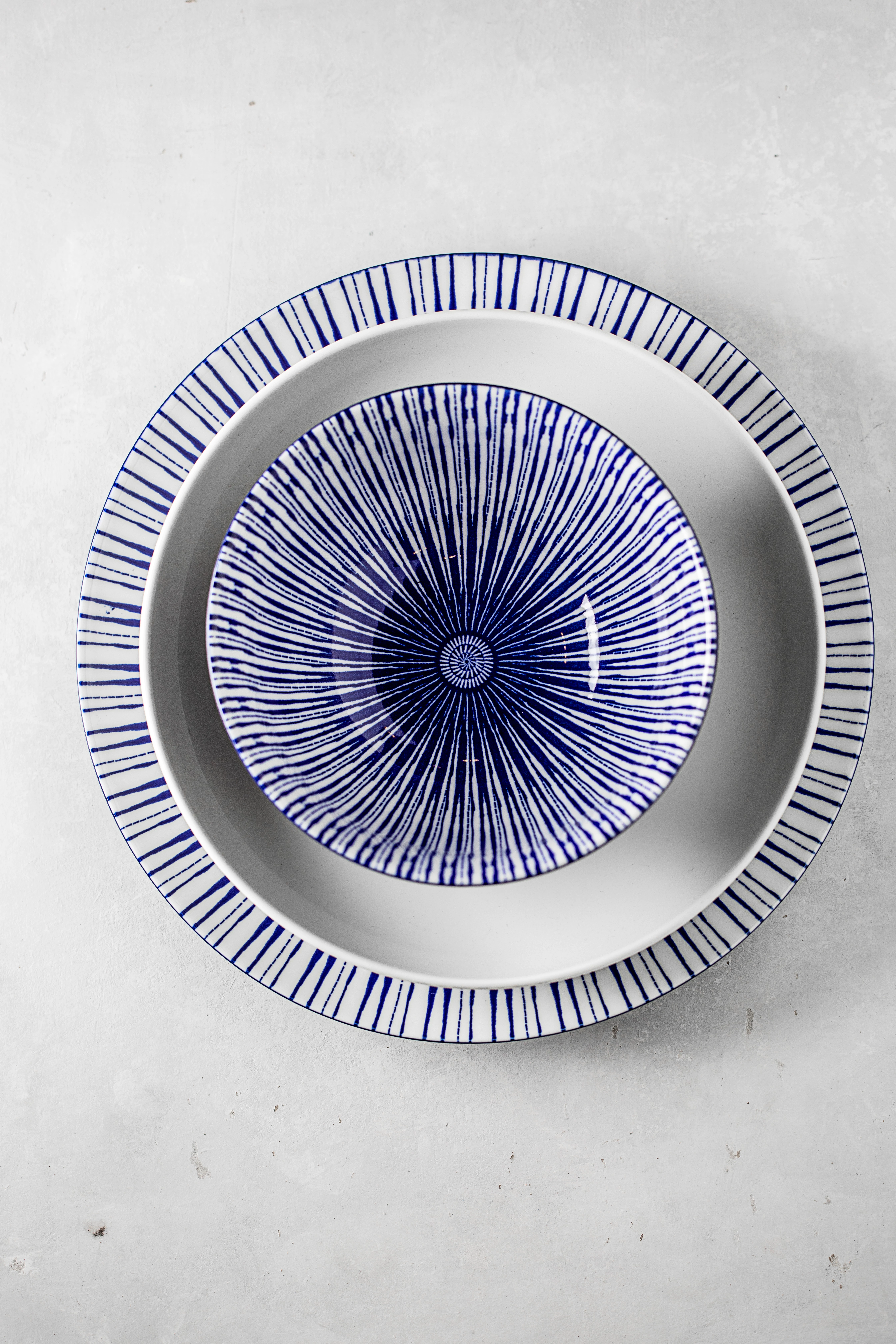 Porto skål, høj, blå, 60 cl, ø16 cm