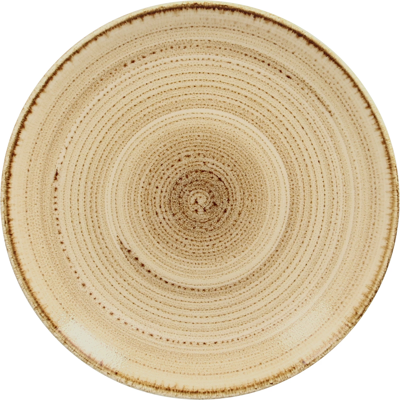 RAK Twirl tallerken, flad, sand, ø15 cm