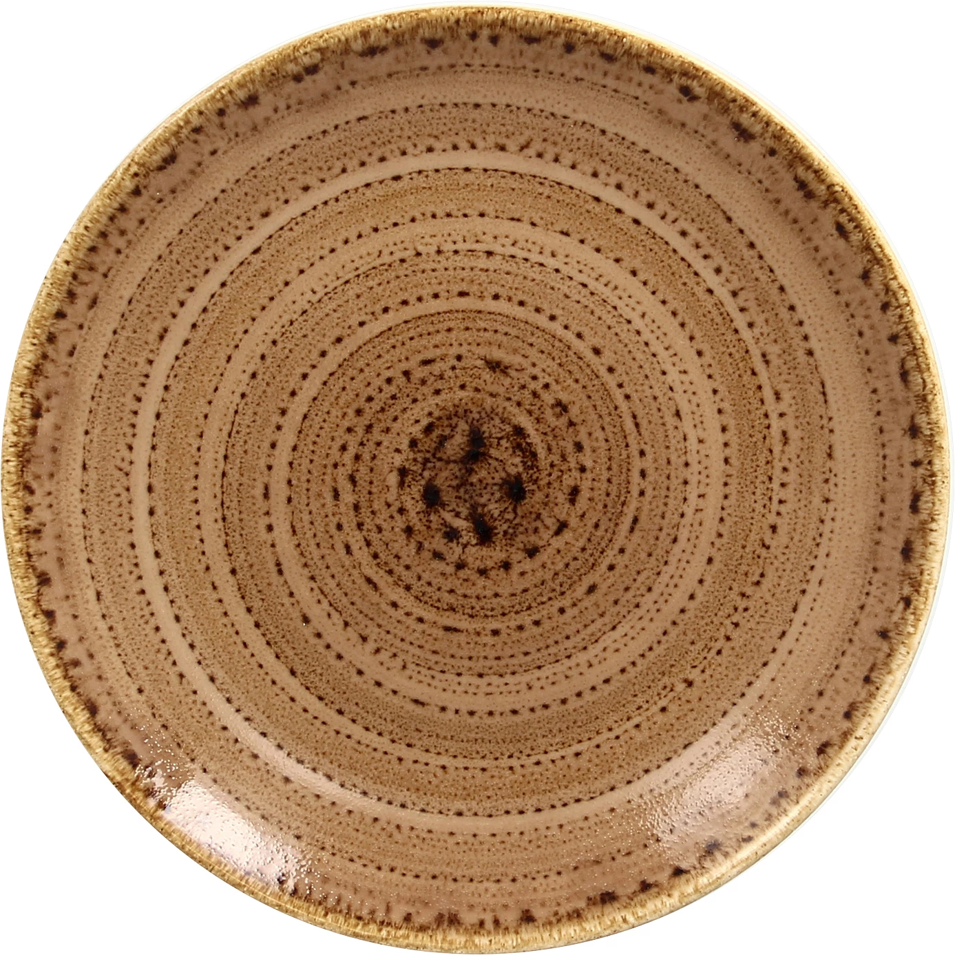 RAK Twirl tallerken, flad, brun, ø15 cm