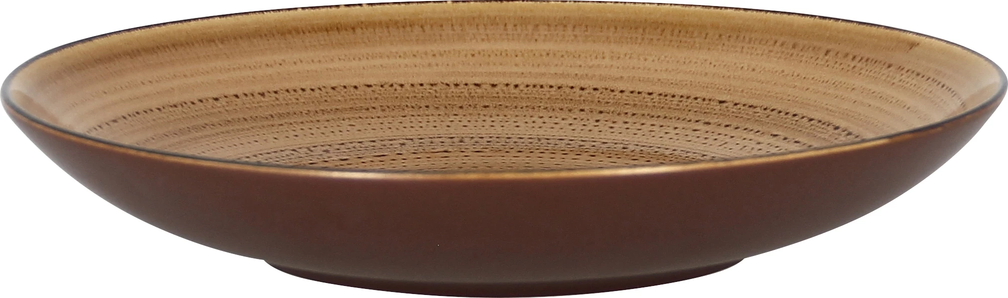 RAK Twirl tallerken, dyb, brun, ø23 cm
