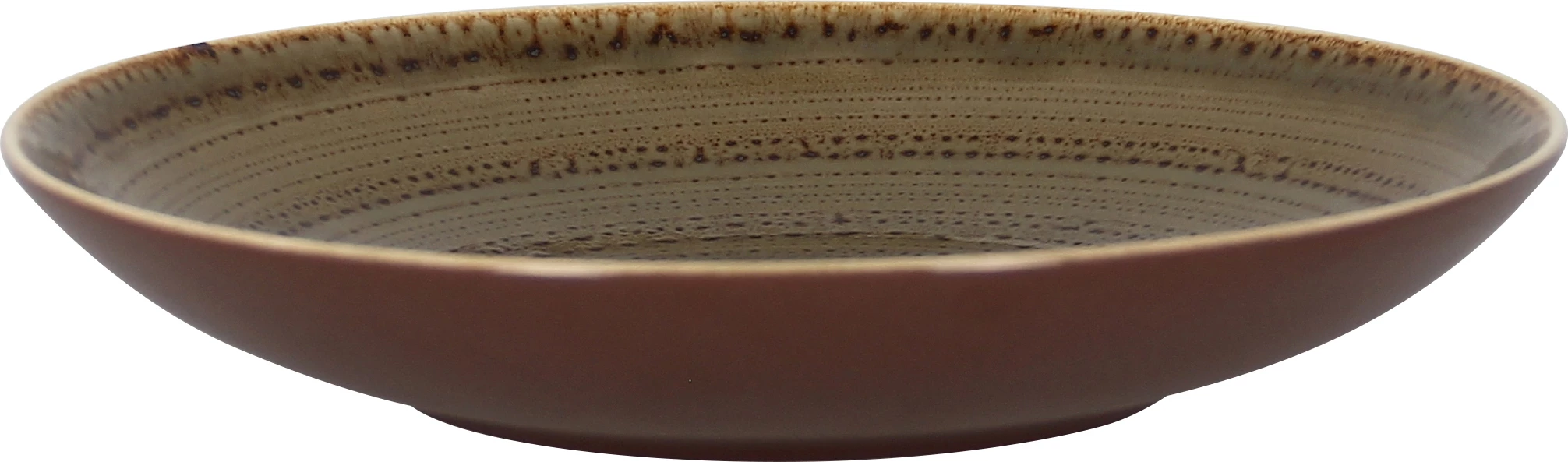 RAK Twirl tallerken, dyb, oliven, ø23 cm