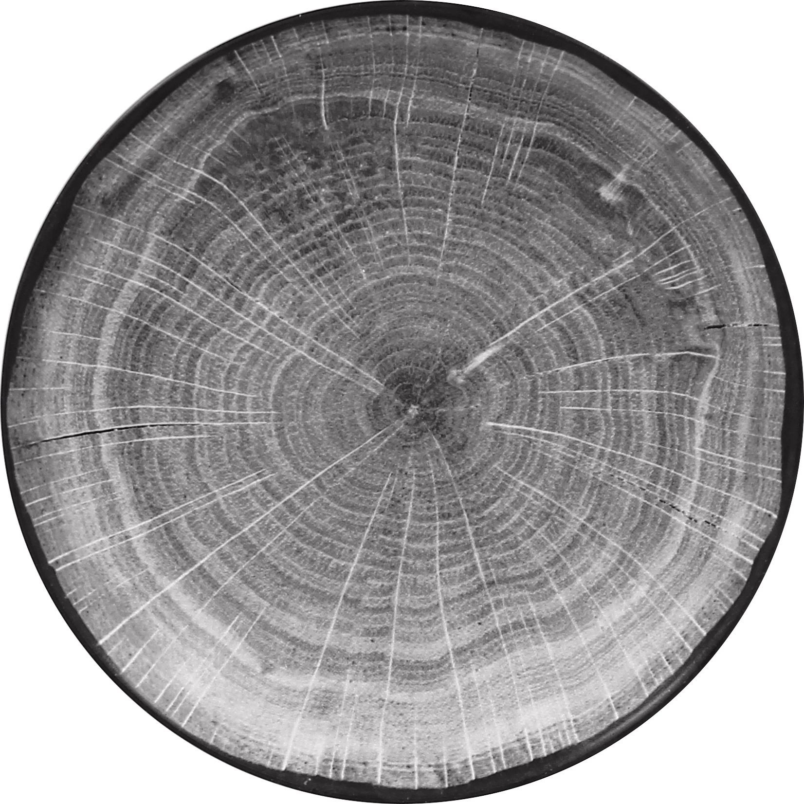 RAK Woodart tallerken, dyb, grå, ø26 cm