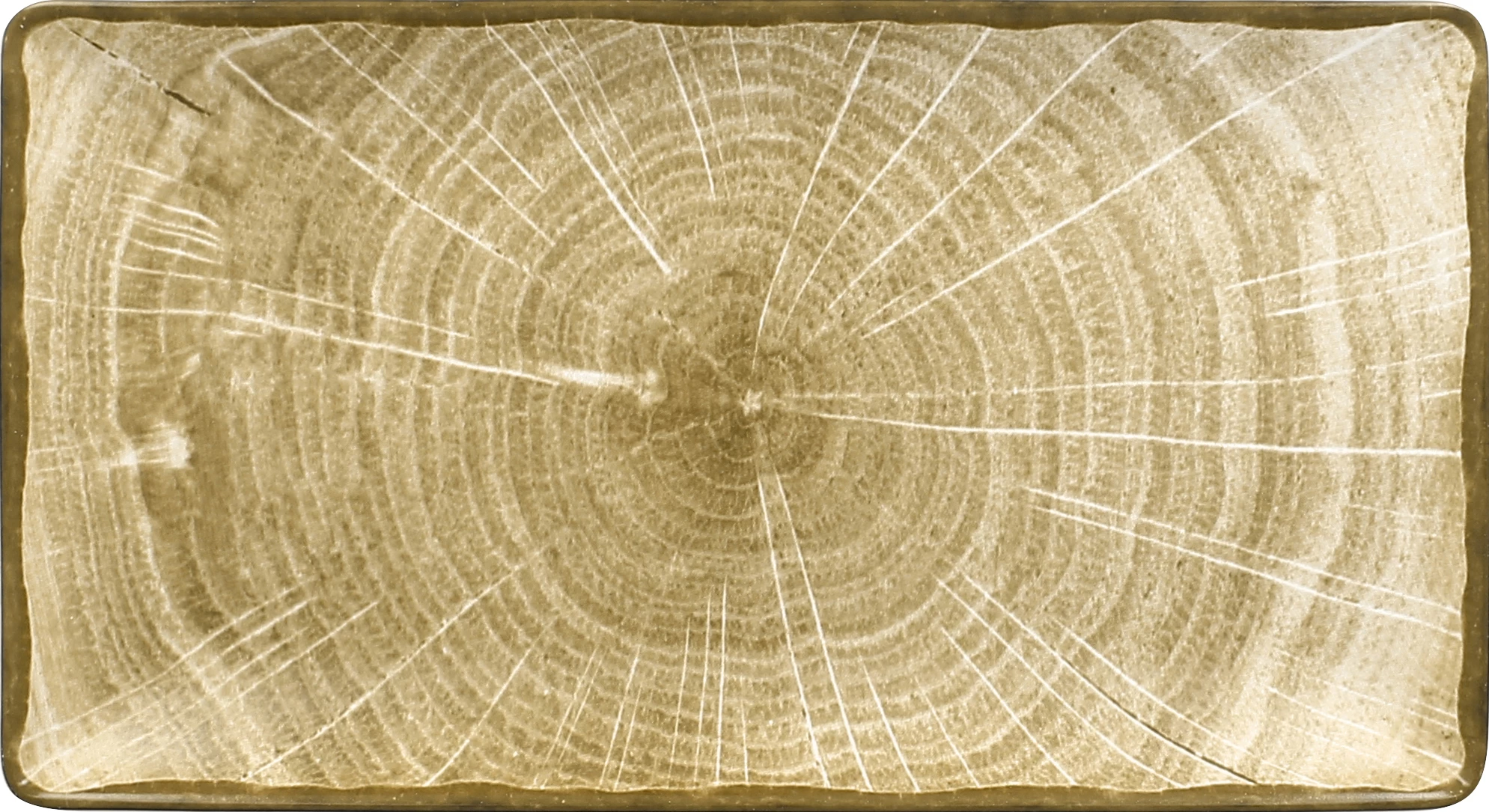 RAK Woodart flad tallerken, grøn, 33,5 x 18 cm