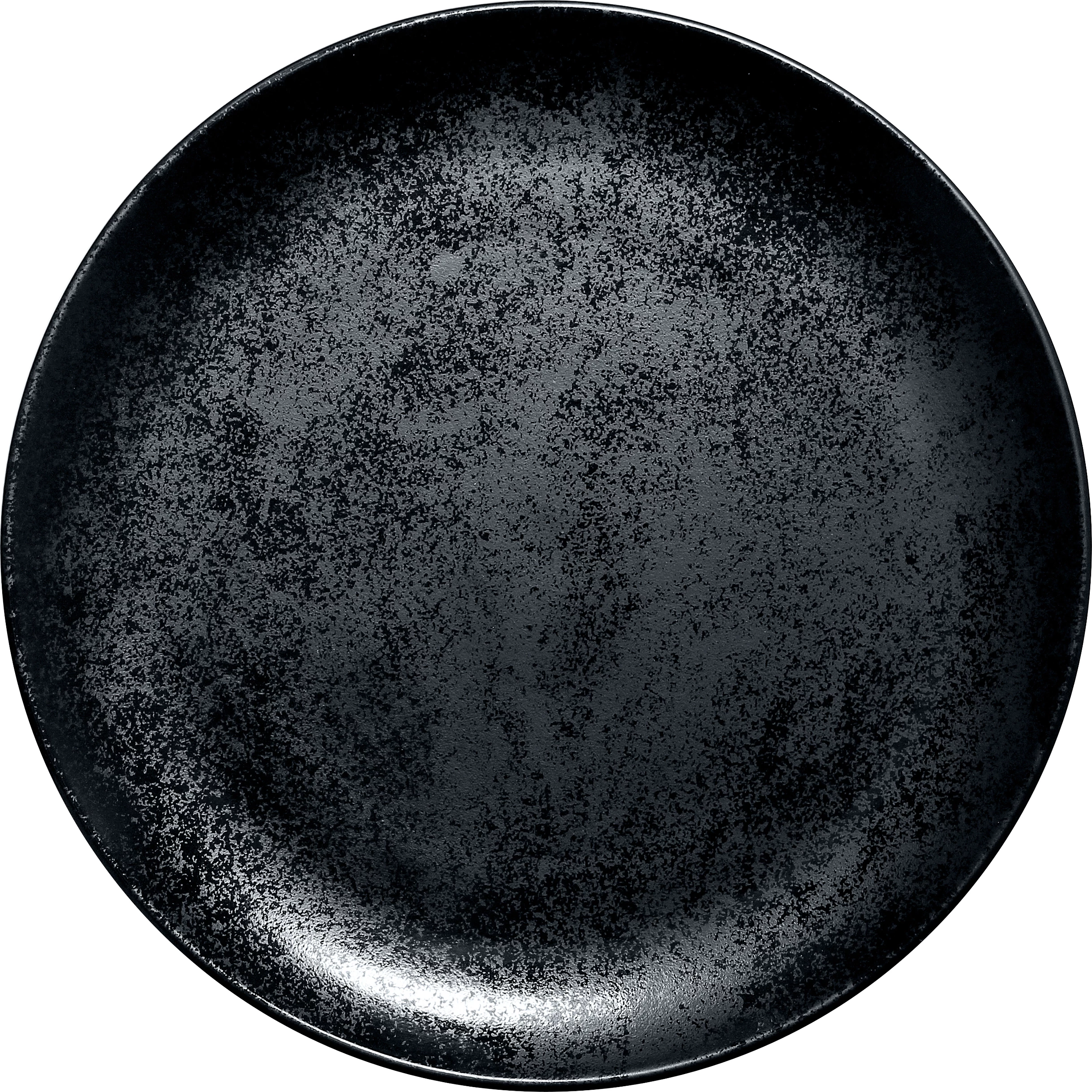 RAK Karbon tallerken uden fane, flad, sort, ø24 cm