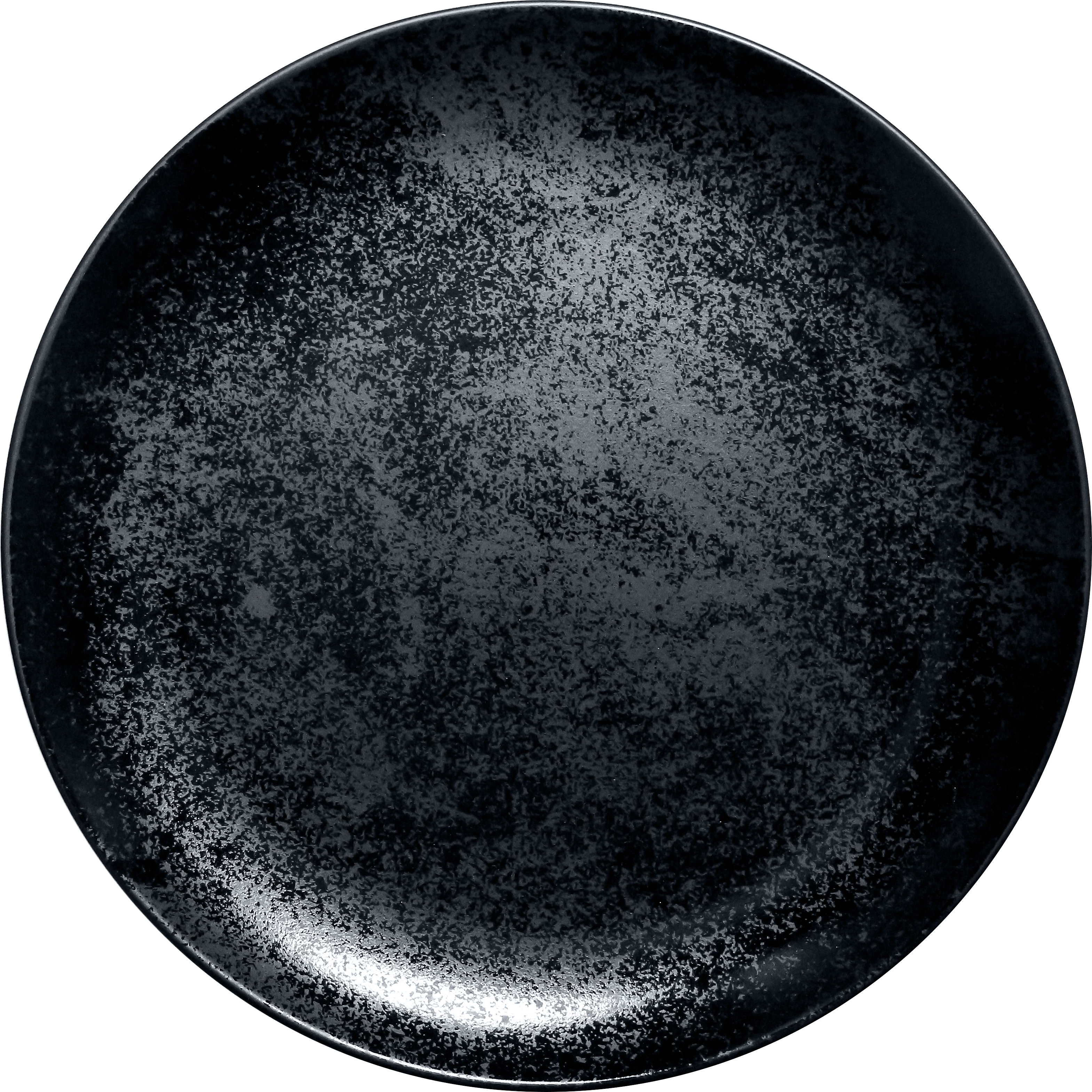 RAK Karbon flad tallerken uden fane, sort, ø31 cm