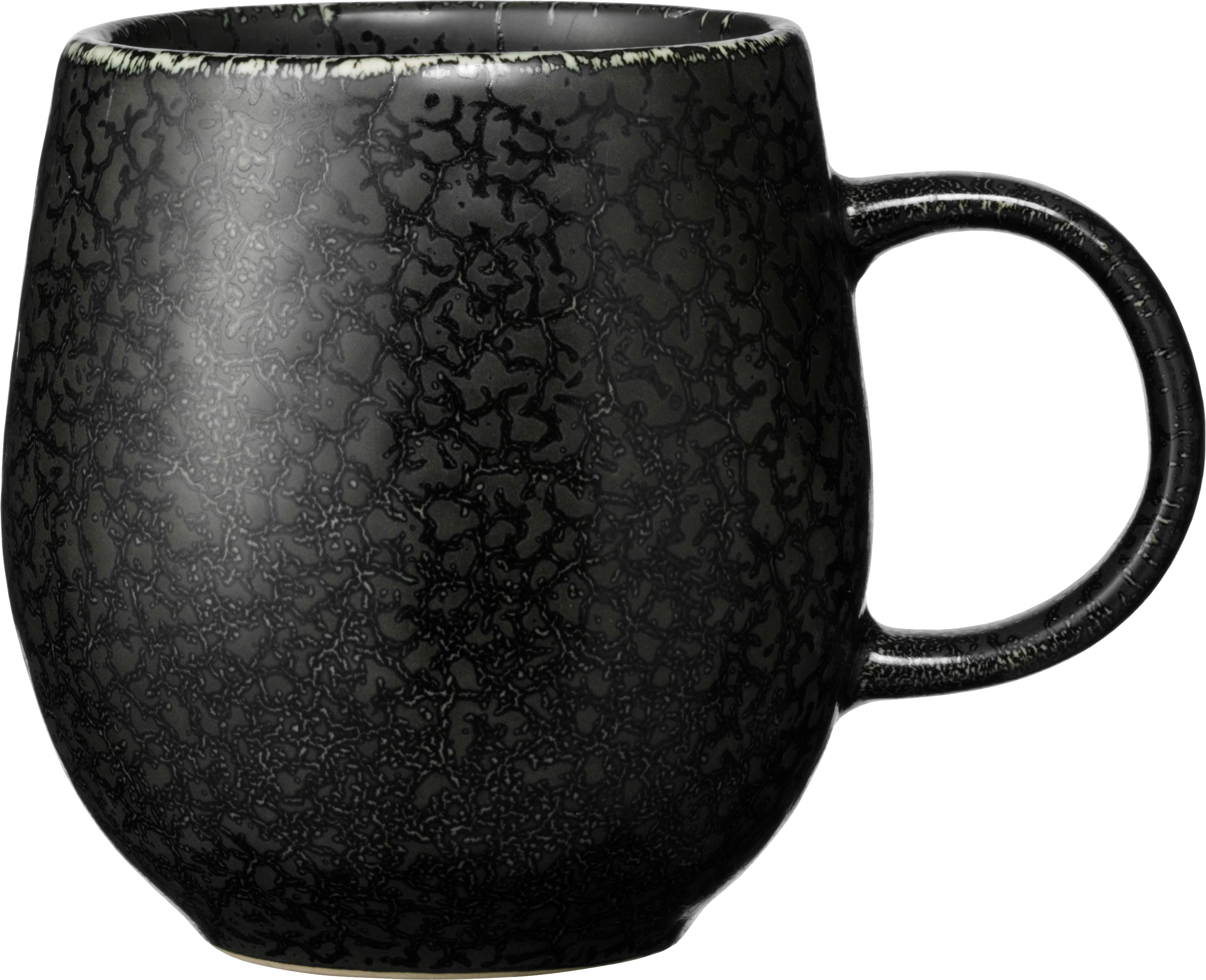 Mugs krus, sort krakeleret, 26 cl
