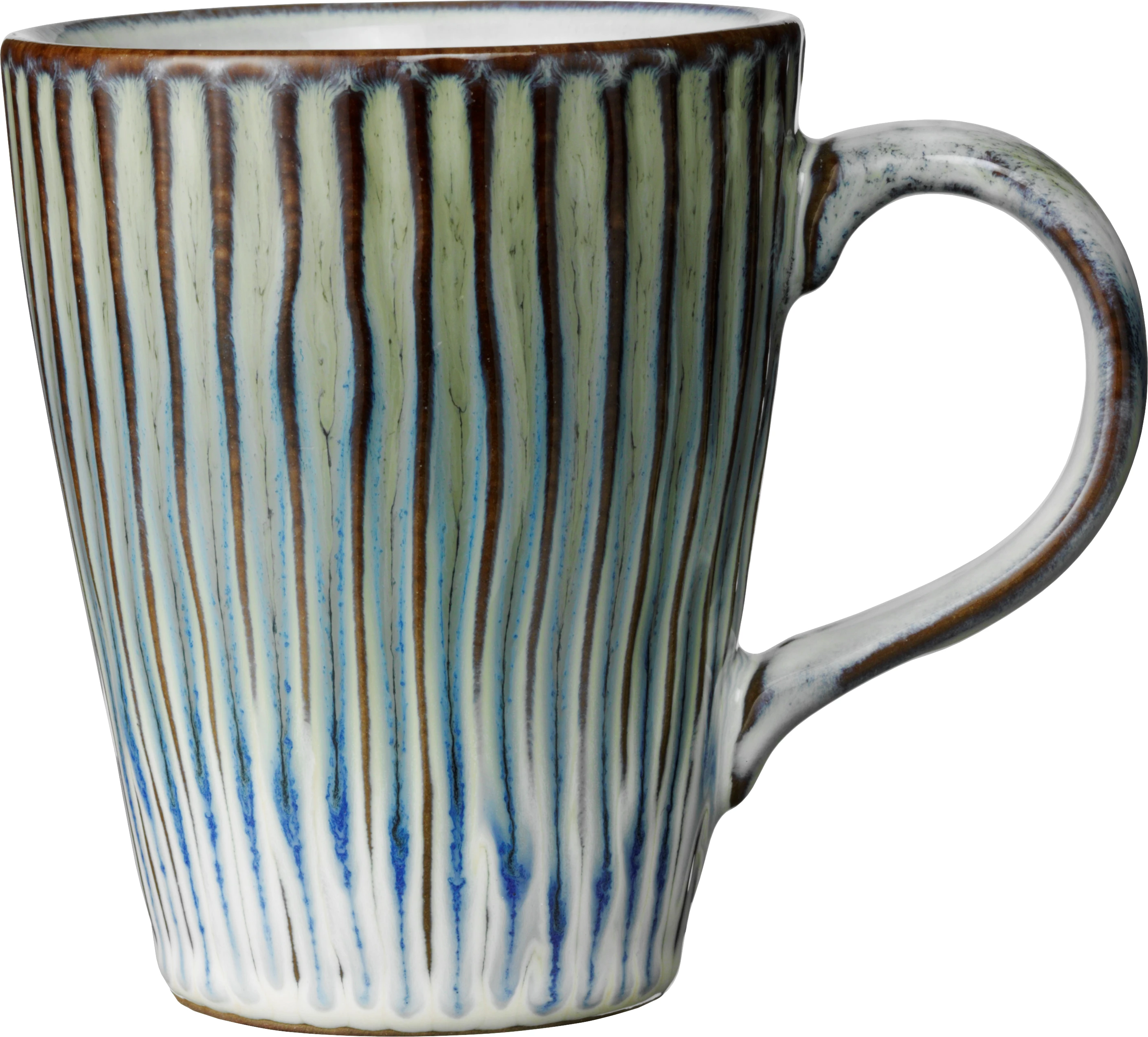 Mugs krus, grå/brun stribet, 30 cl