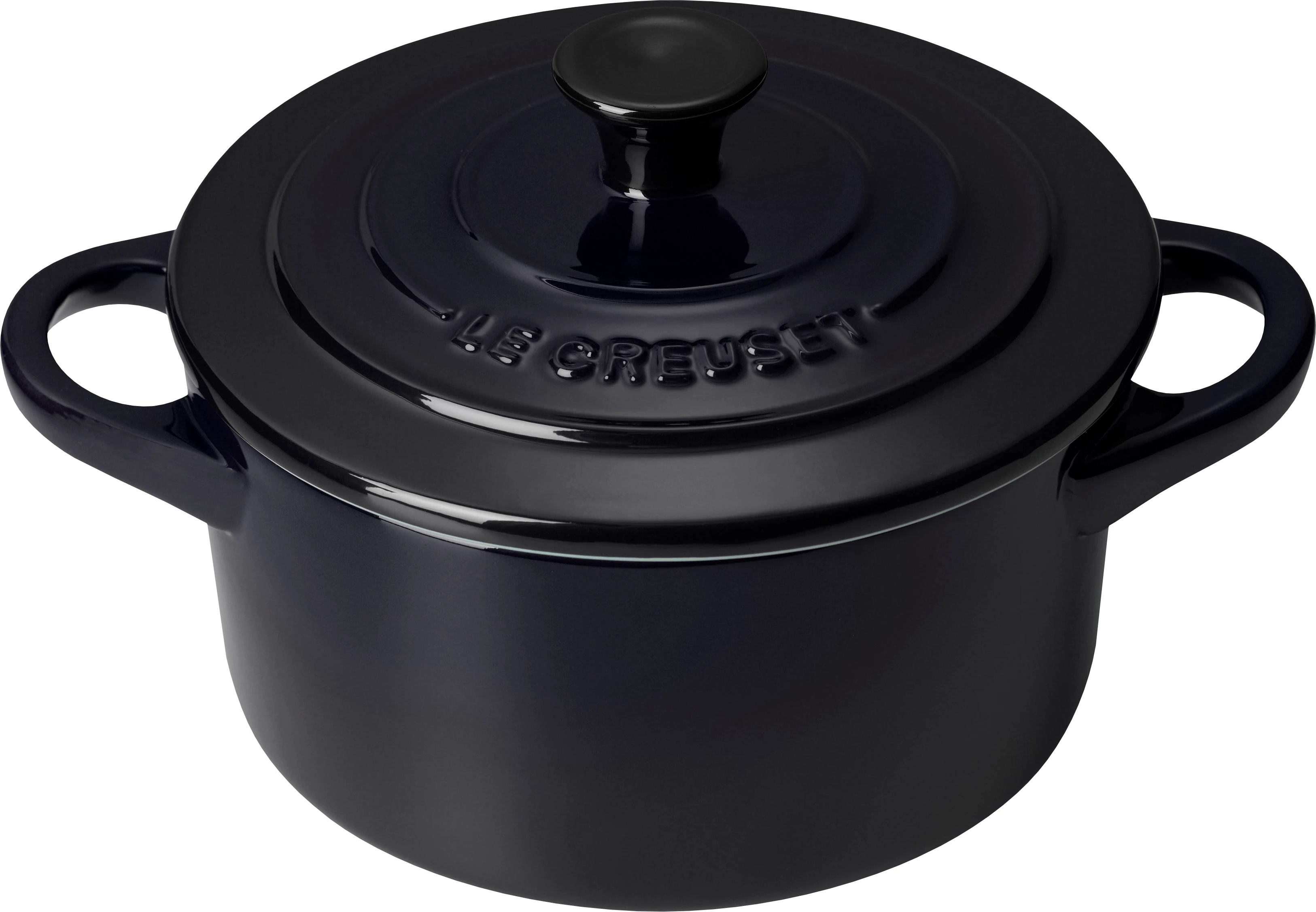 Le Creuset kokotte med låg, sort, 0,25 ltr., ø10 cm