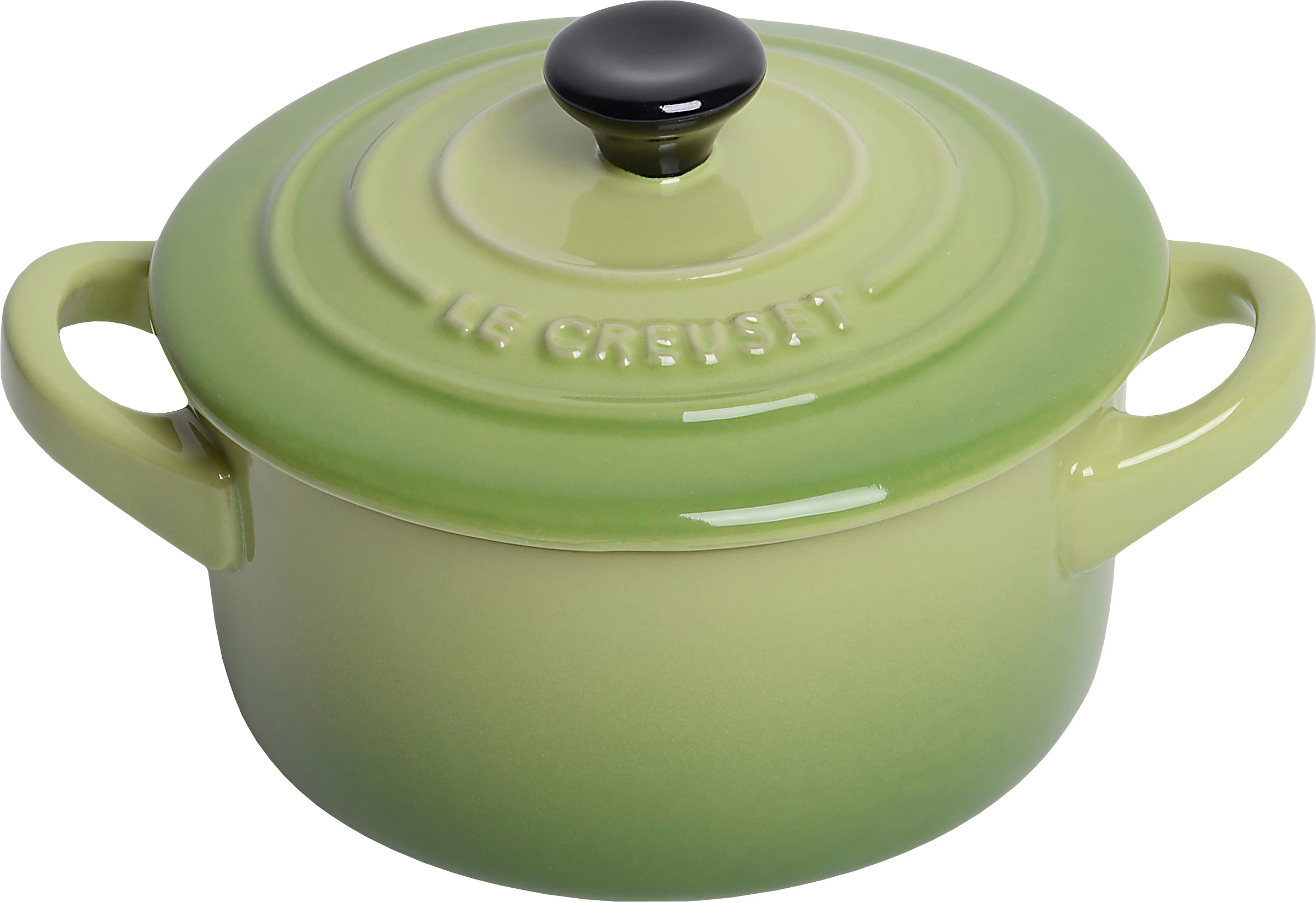 Le Creuset kokotte med låg, grøn, 0,25 ltr., ø10 cm