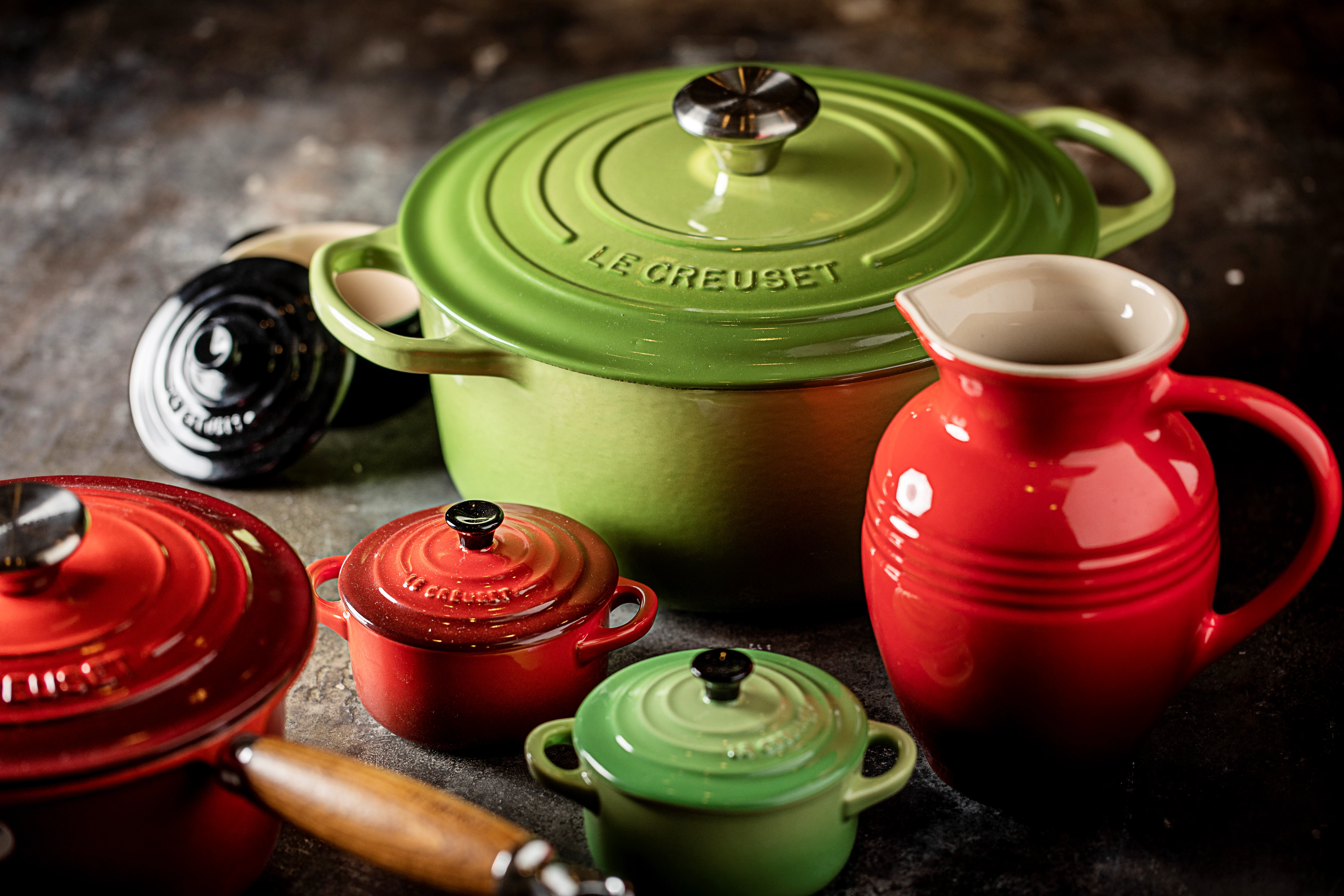 Le Creuset kokotte med låg, grøn, 0,25 ltr., ø10 cm