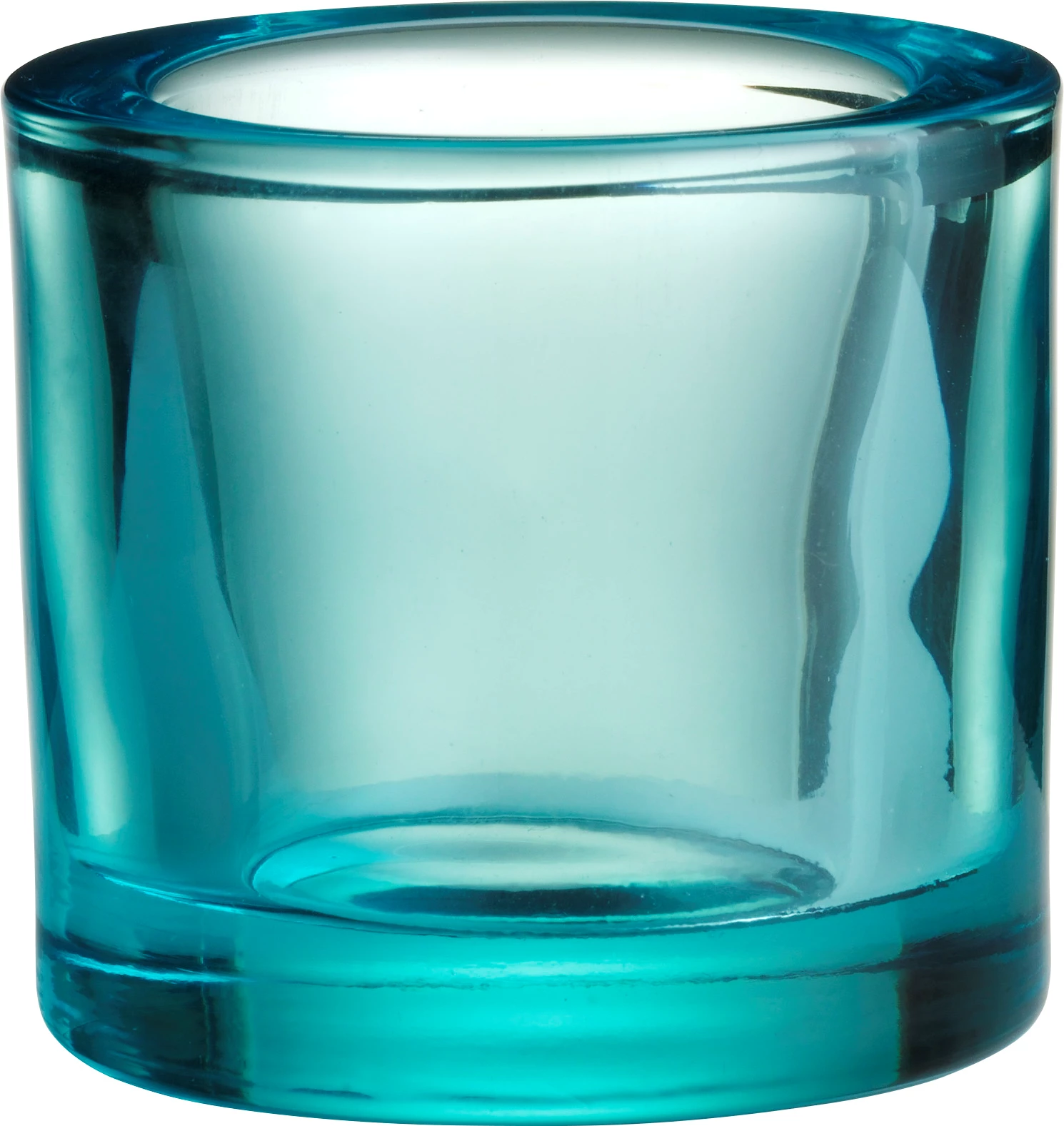 Fyrfadsstage, turkis, ø4,5 x H6 cm