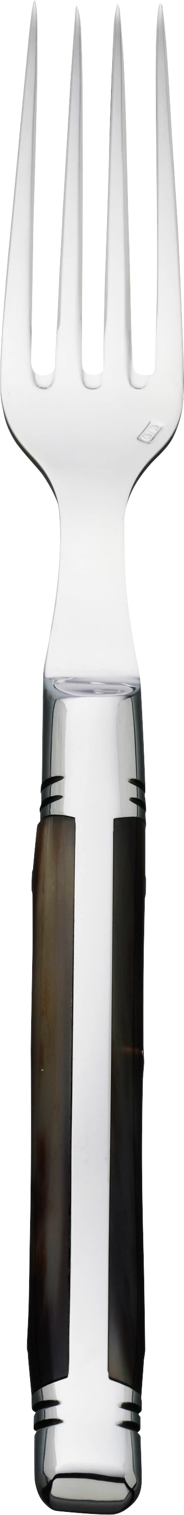 Laguiole steakgaffel, dark horn, 22 cm