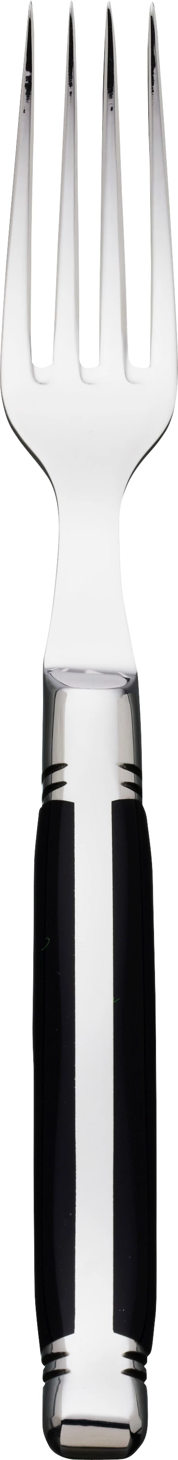 Laguiole steakgaffel, noir uni, 22 cm