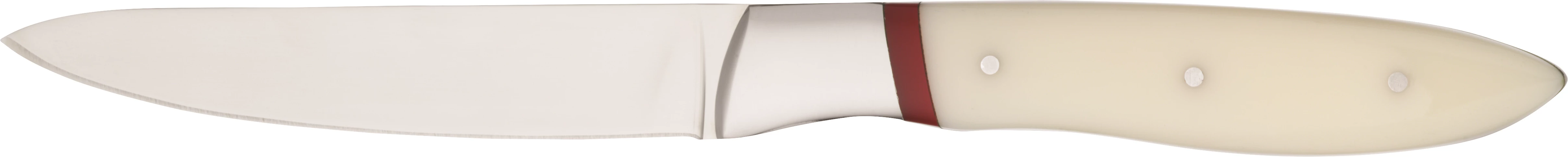 Bistecca steakkniv, hvidt/rødt skaft, L23,5 cm