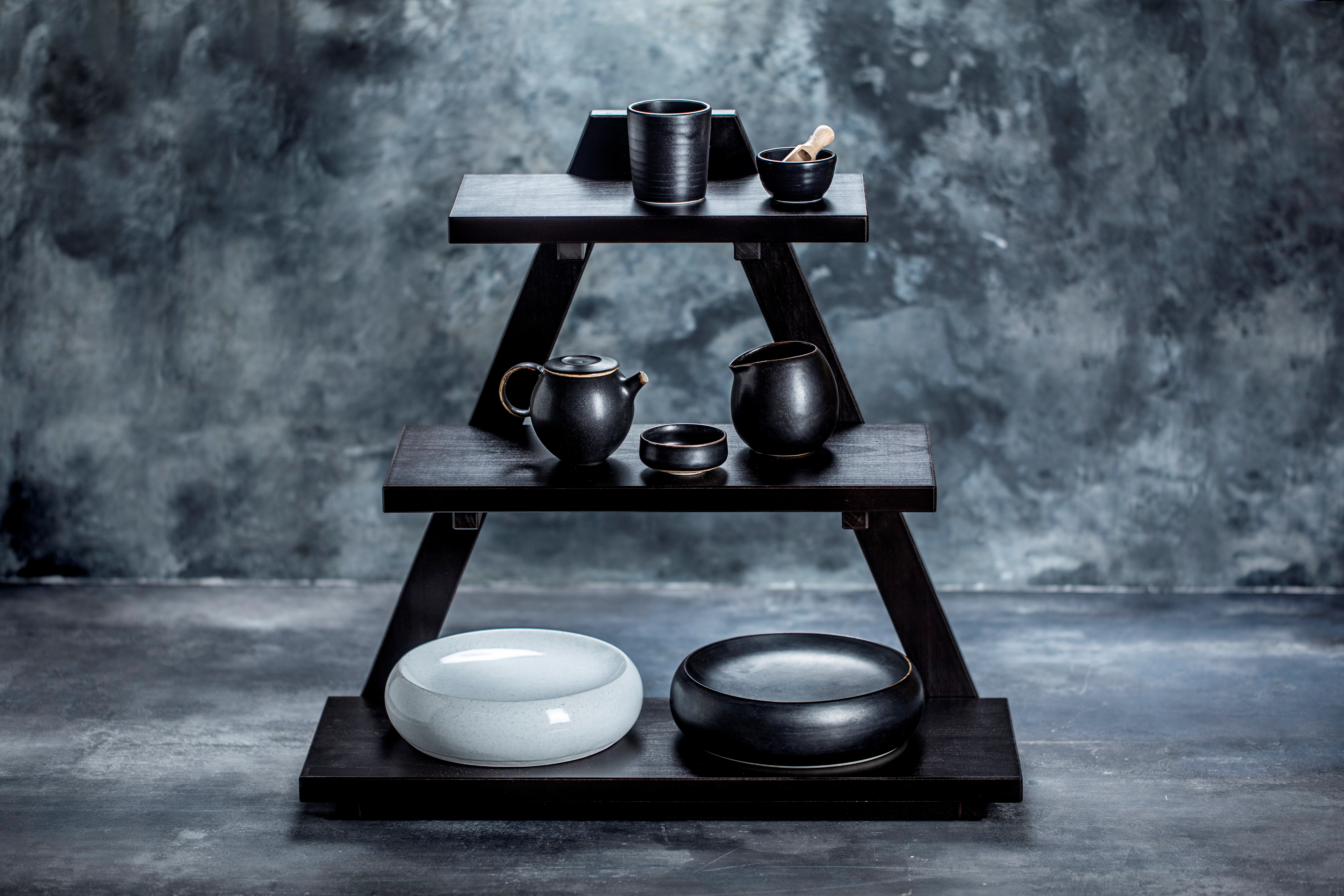 APS opsats med 3 hylder, træ, wenge, H50 cm