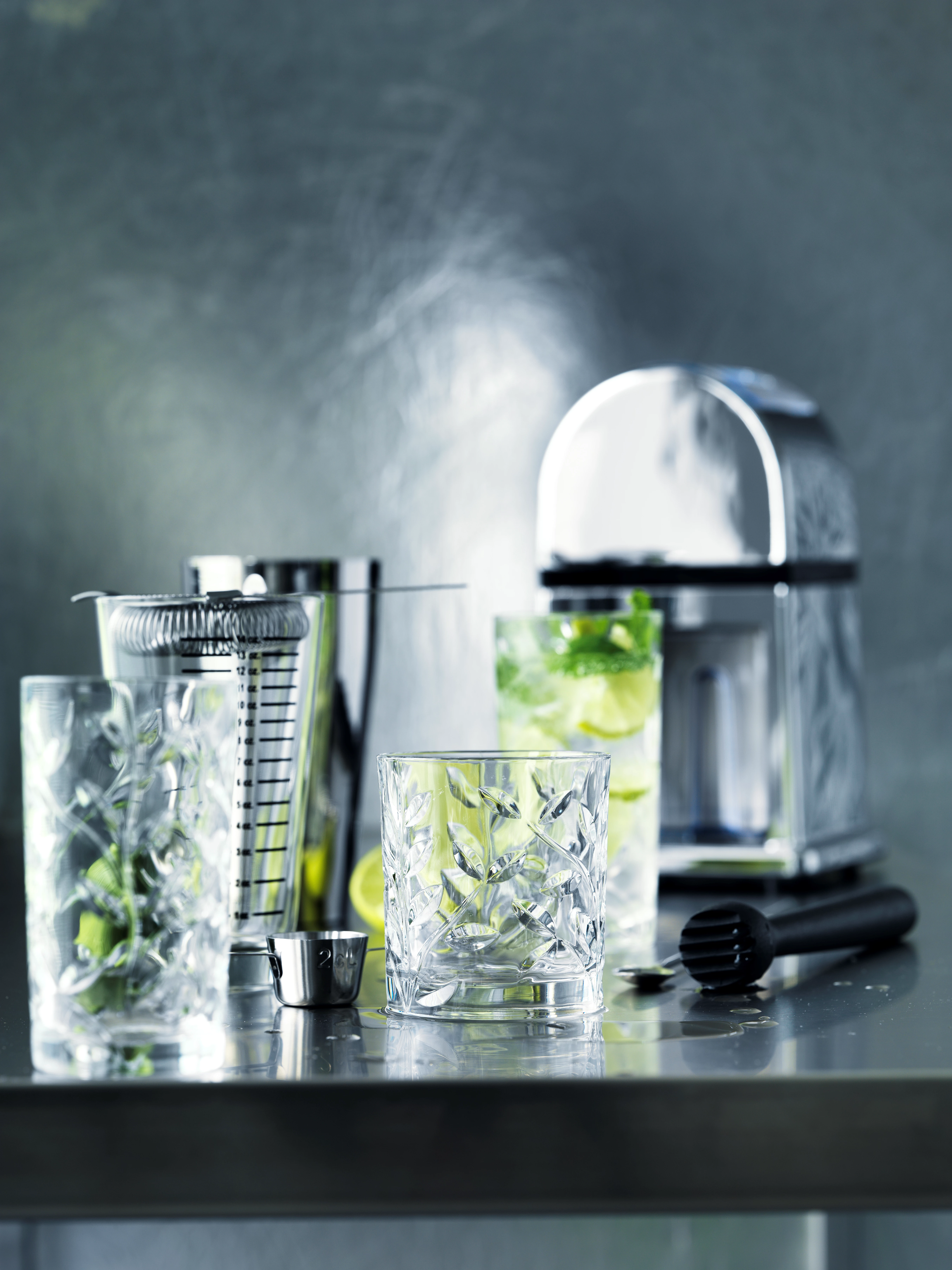 spiritusmåler, rustfrit stål, 2 cl