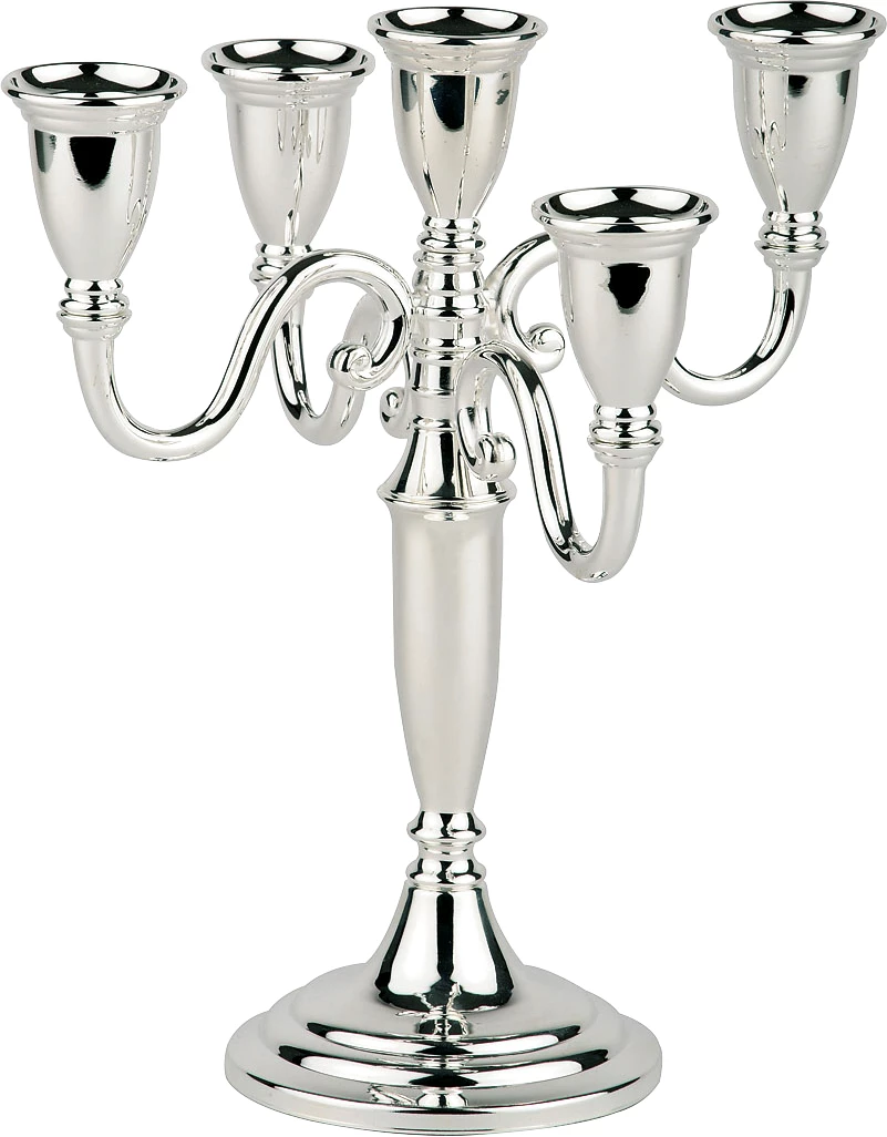 APS Firenze lysestage 5-armet, forsølvet, H21,5 cm