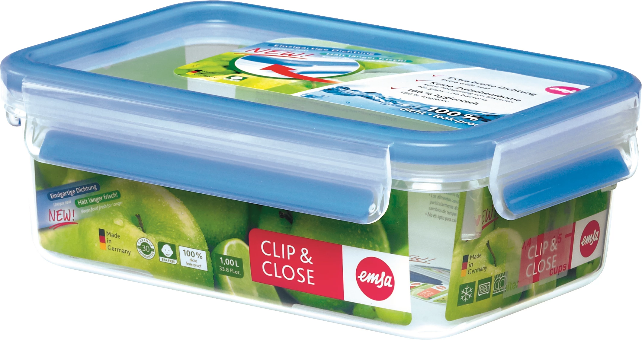 Emsa Clip&Close opbevaringsboks, 1 ltr.