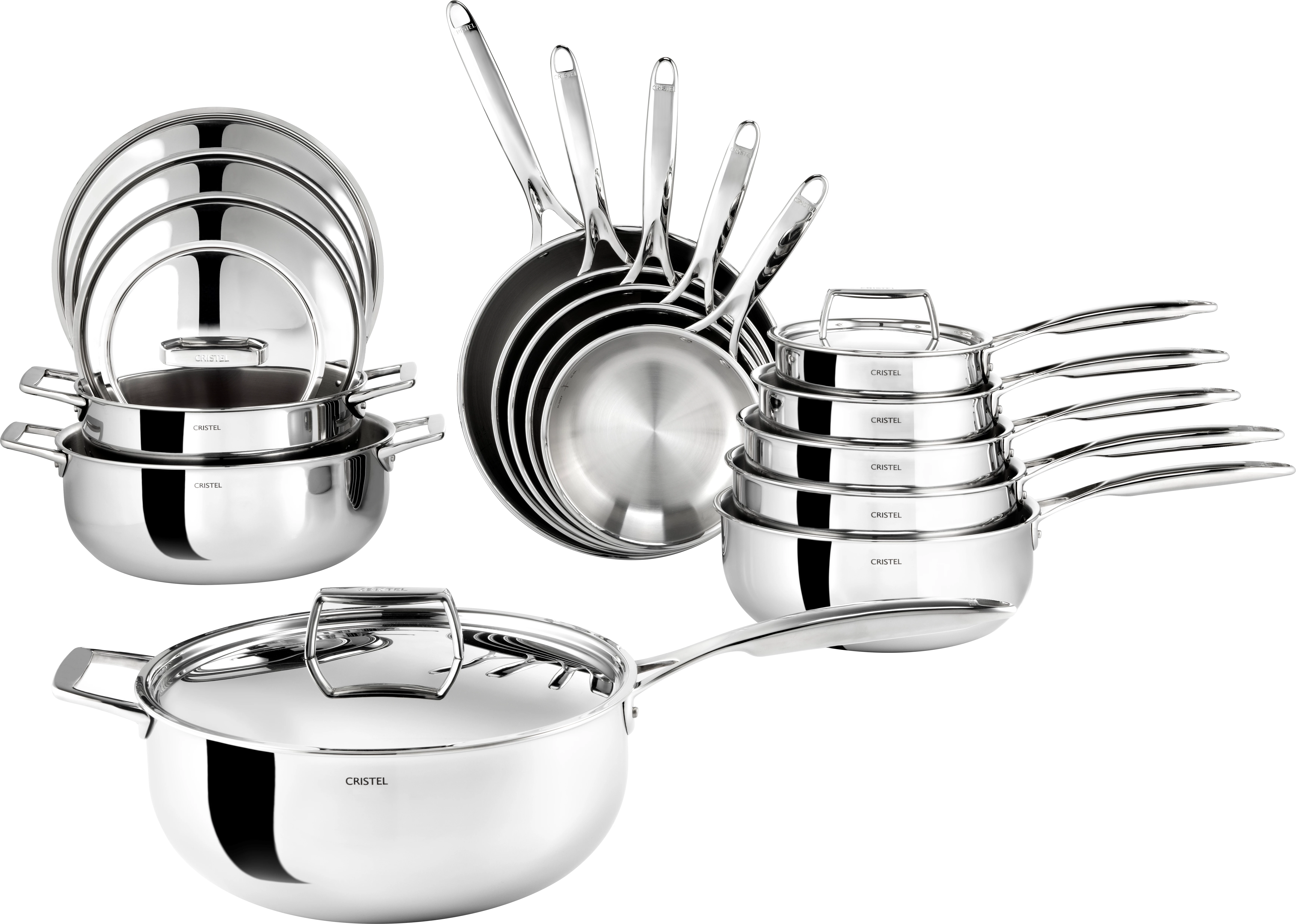 Cristel Castel'Pro stegepande, rustfrit stål, ø16 cm