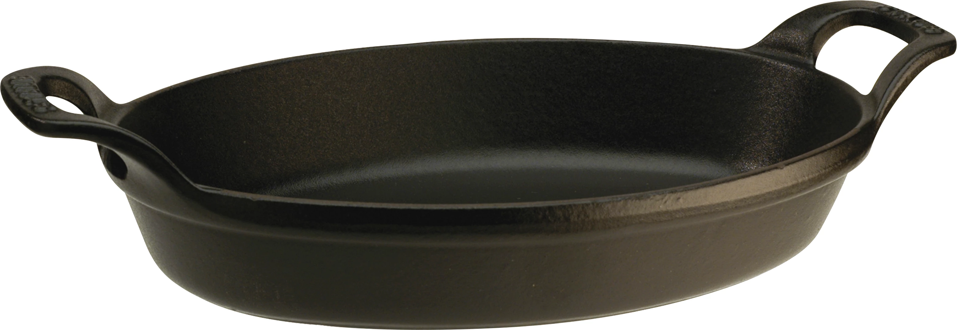 Staub fad oval, sort støbejern, 100 cl, 24,5 x 17,5 cm