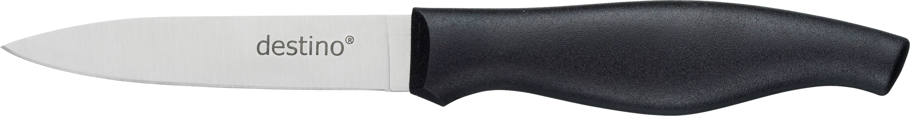 Destino urtekniv m. plastgreb, fintakket, 8,5 cm