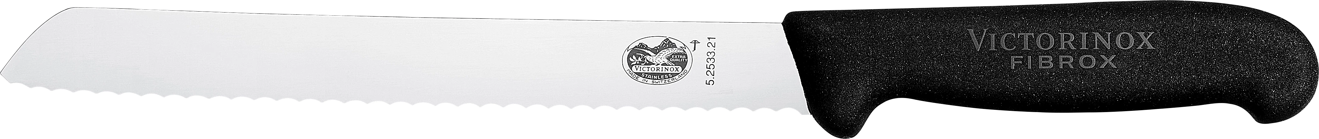 Victorinox brødkniv med plastgreb, skrå, 21 cm
