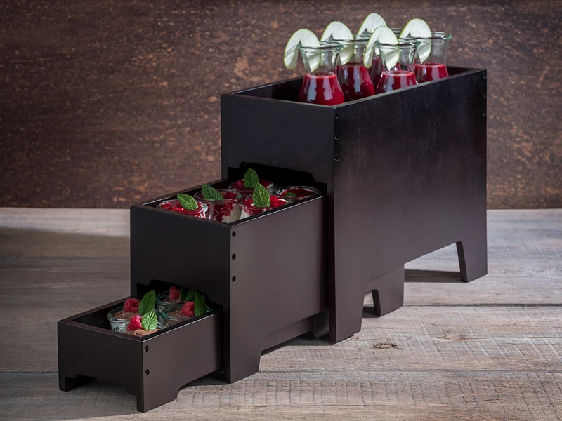 APS display, wenge, 40 x 20 x 33 cm