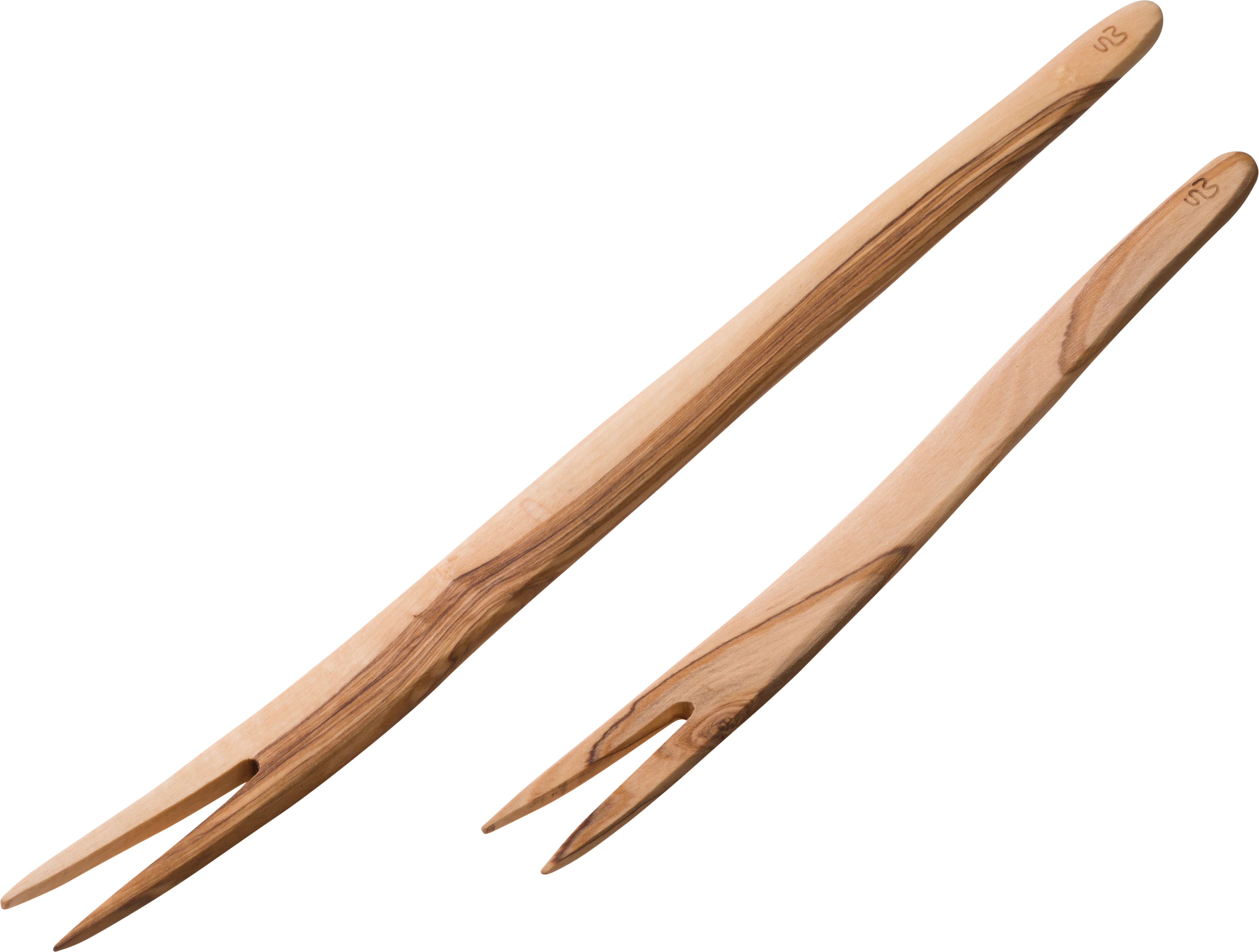 Serveringsgaffel, oliventræ, L20 cm