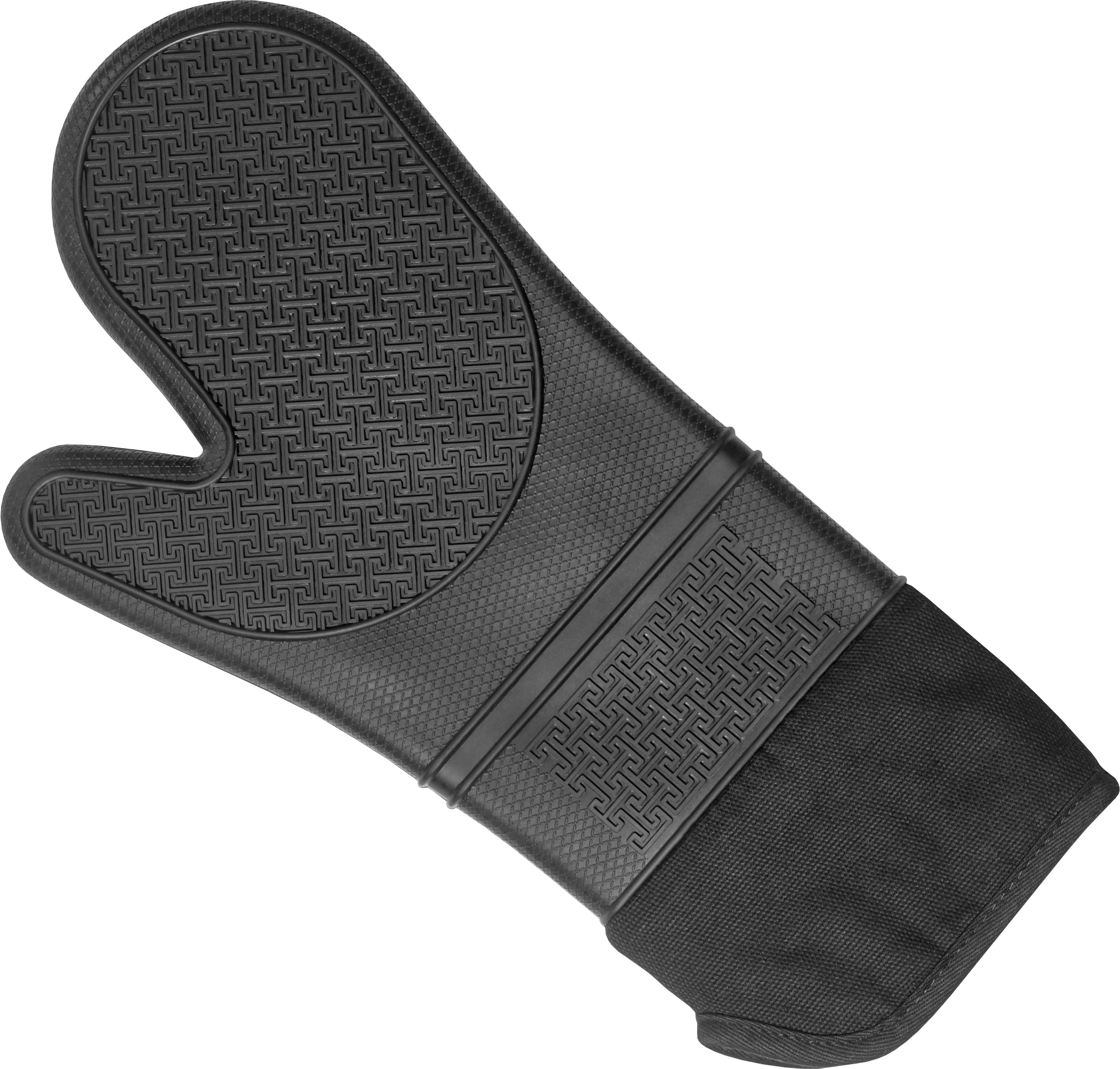 Grillhandske, silikone, sort, 40 cm