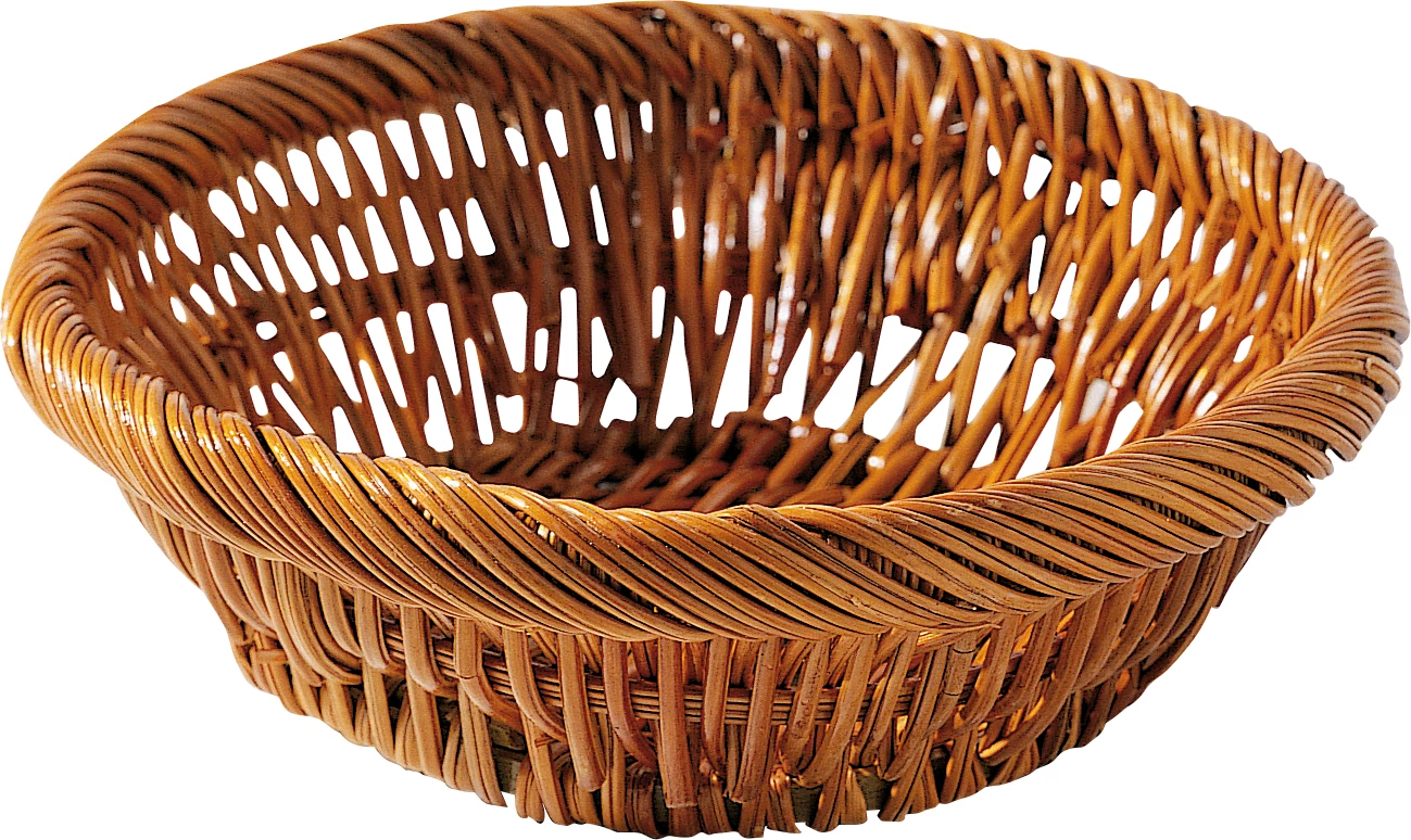 Brødkurv Ø 20cm rødbejdset