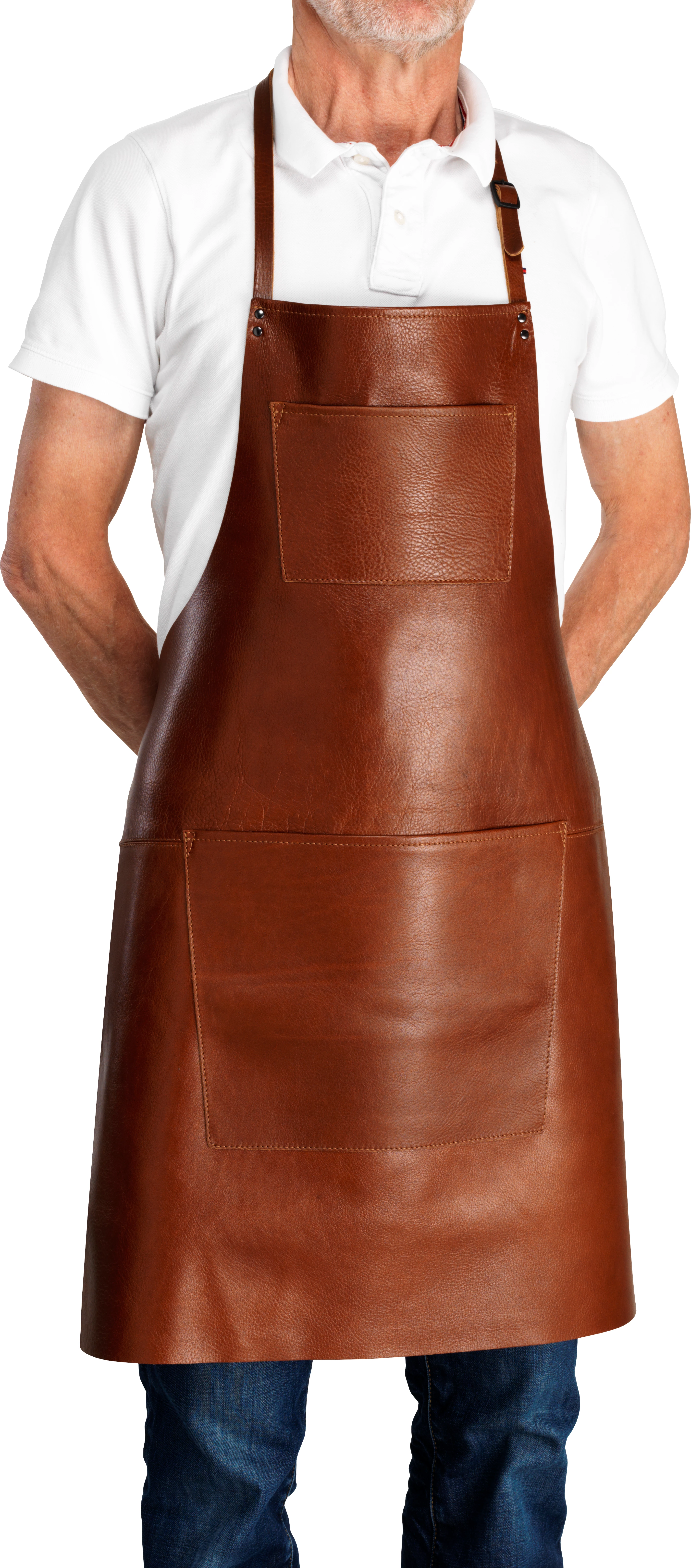 DutchDeluxes forklæde, brun læder
