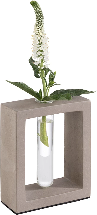 APS Element vase, glas/cement, ø2 x H11,5 cm