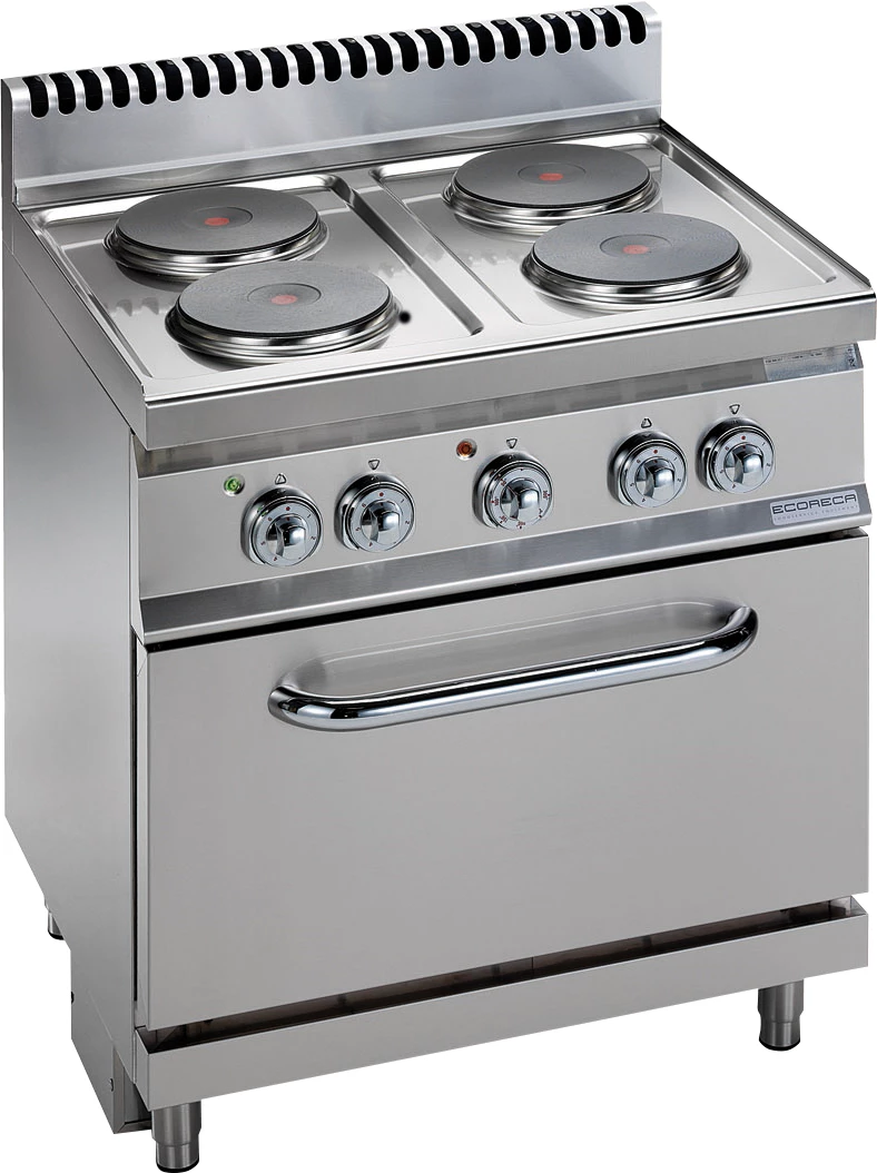 Bertos E7P4 komfur, med konvektionsovn