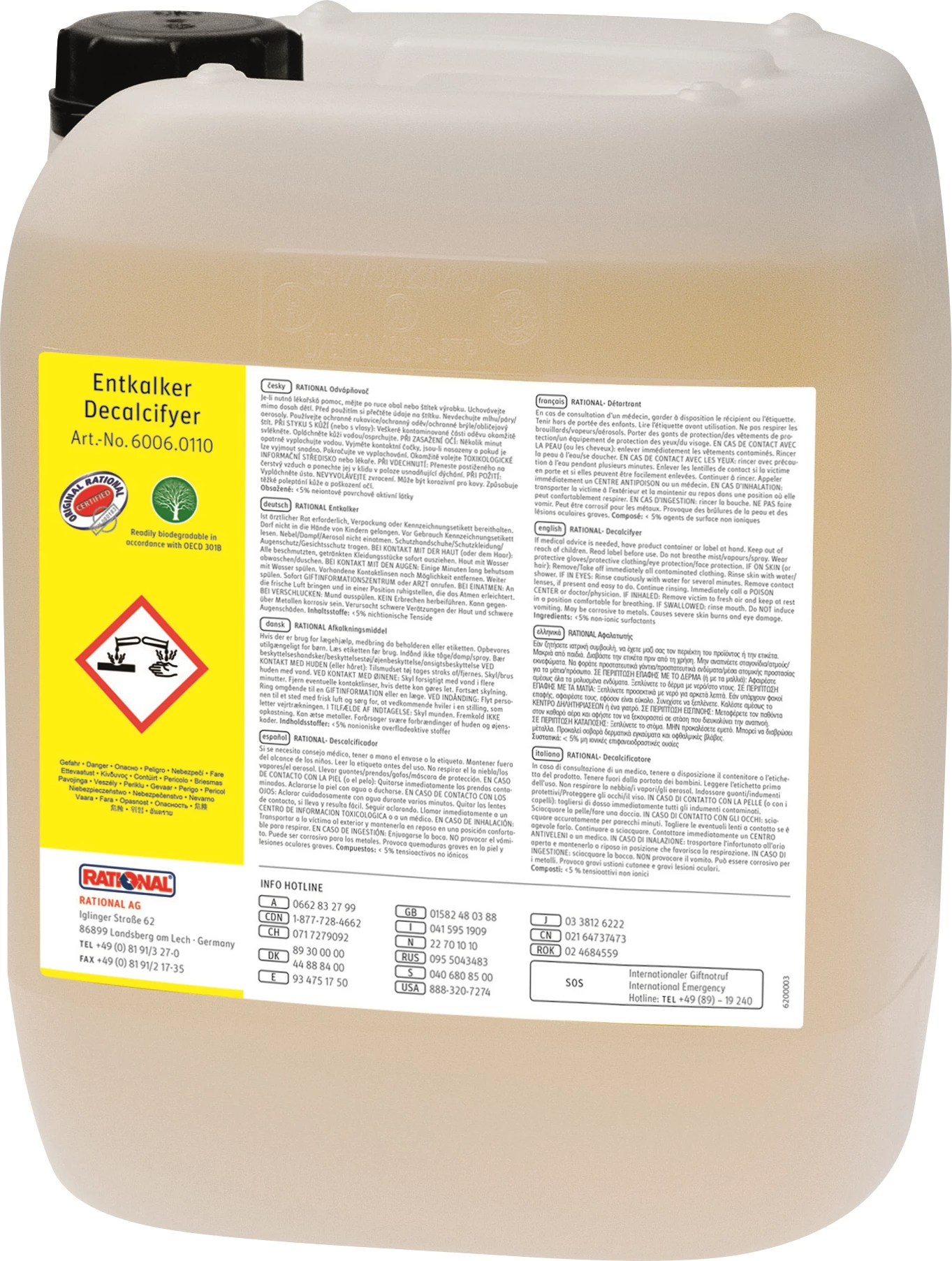 Rational afkalkningsvæske