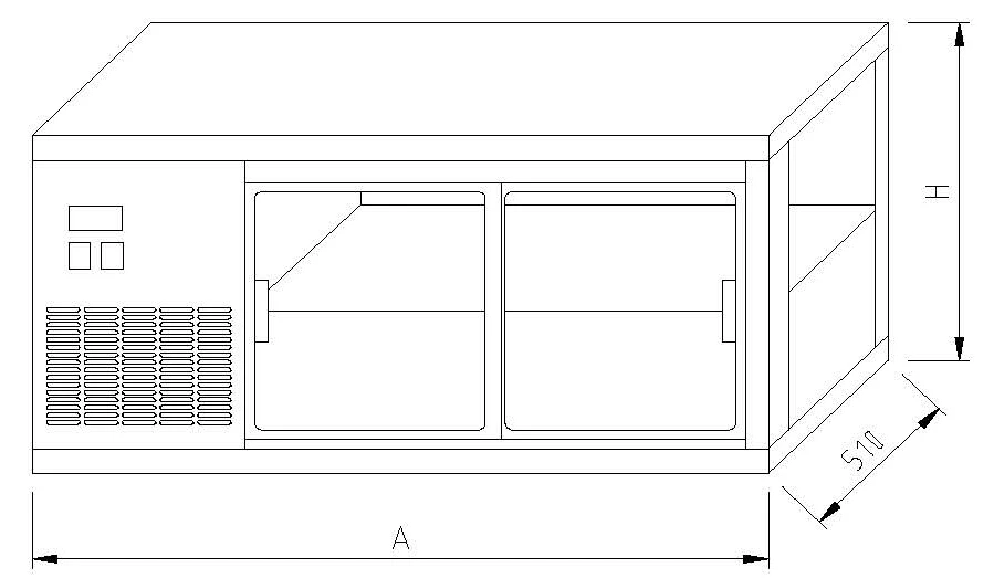 Ascobloc VES 314 kølevitrine