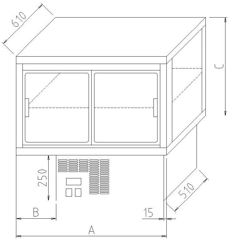 Ascobloc VEU 206 kølevitrine