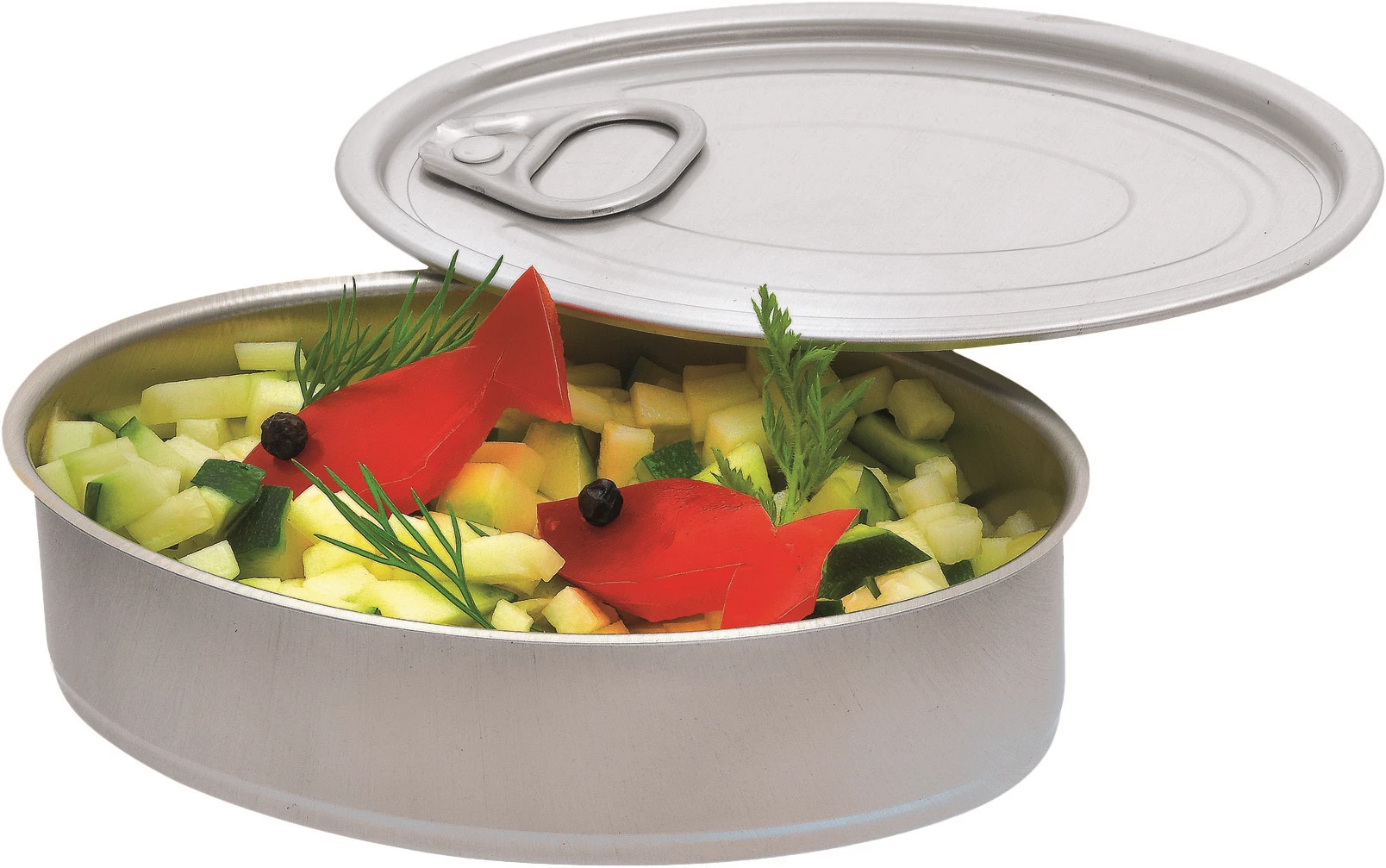 SP1S Mini Dishes dåse med låg, oval, aluminium, 11,2 x 7 cm