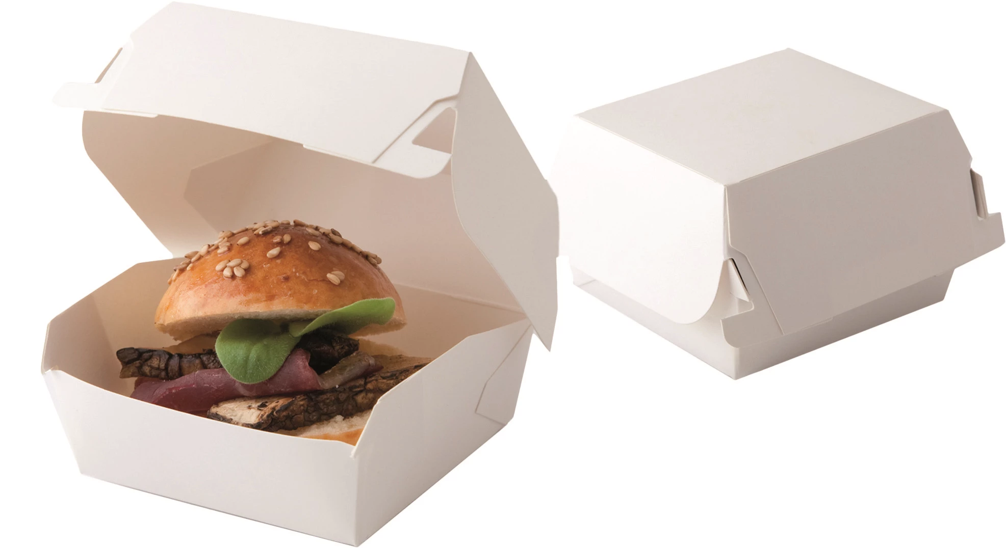 SP1S Mini Dishes burgerboks, mini, hvid, 7 x 7 x 5 cm