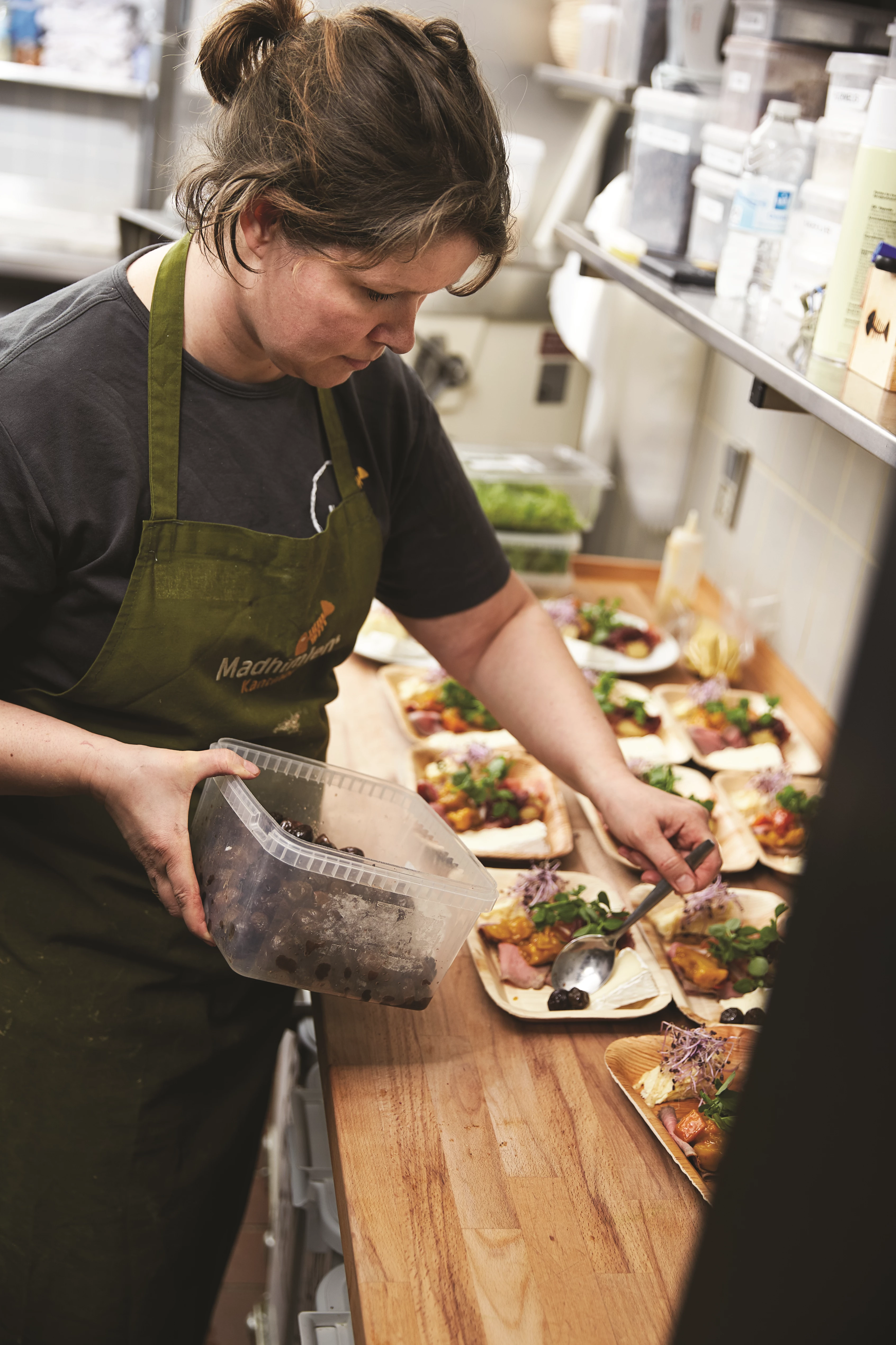 SP1S Natur fad, palmeblad, 24 x 16 cm