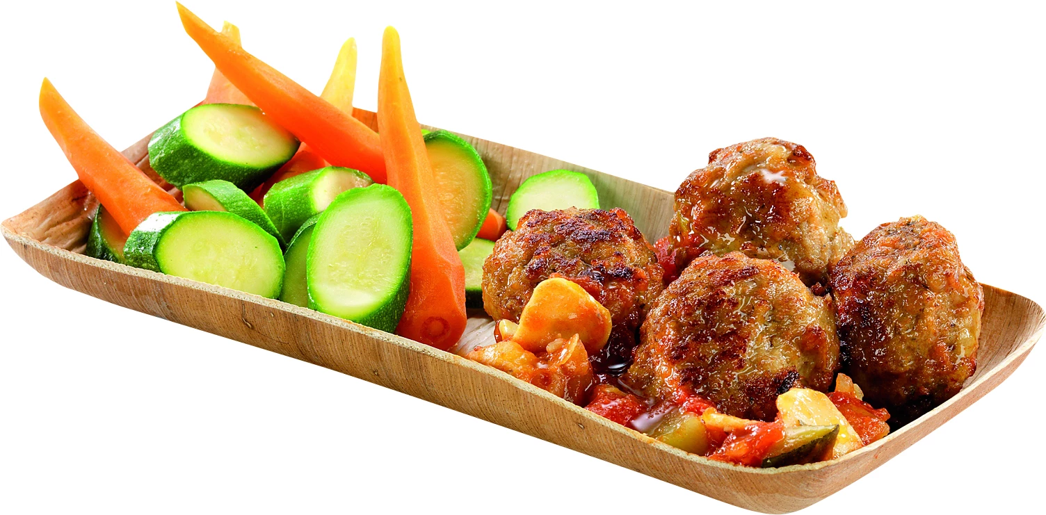 SP1S Natur fad, palmeblad, 18 x 9 cm