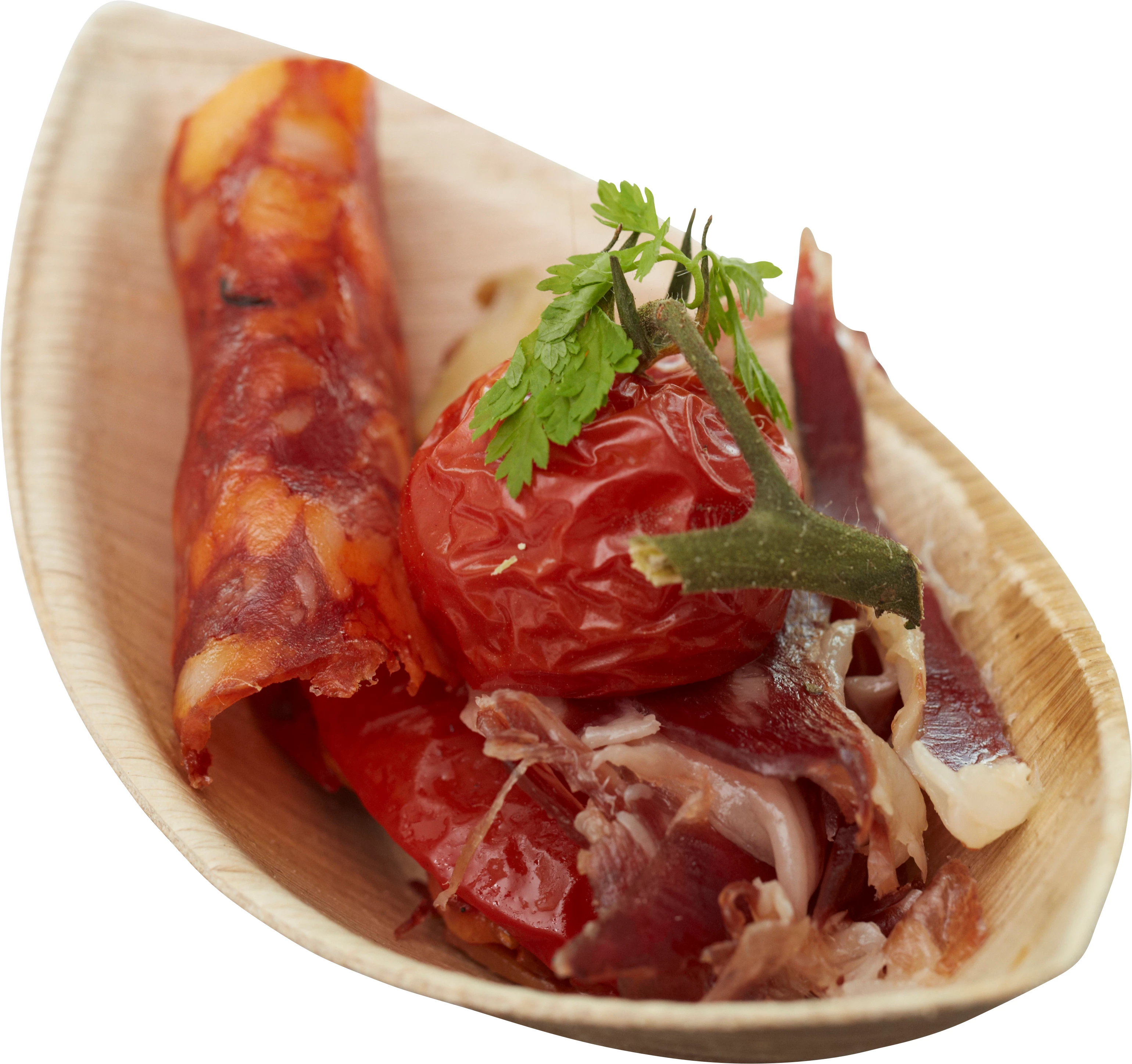 SP1S Natur skål, båd, palmeblad, 11,5 x 6 cm