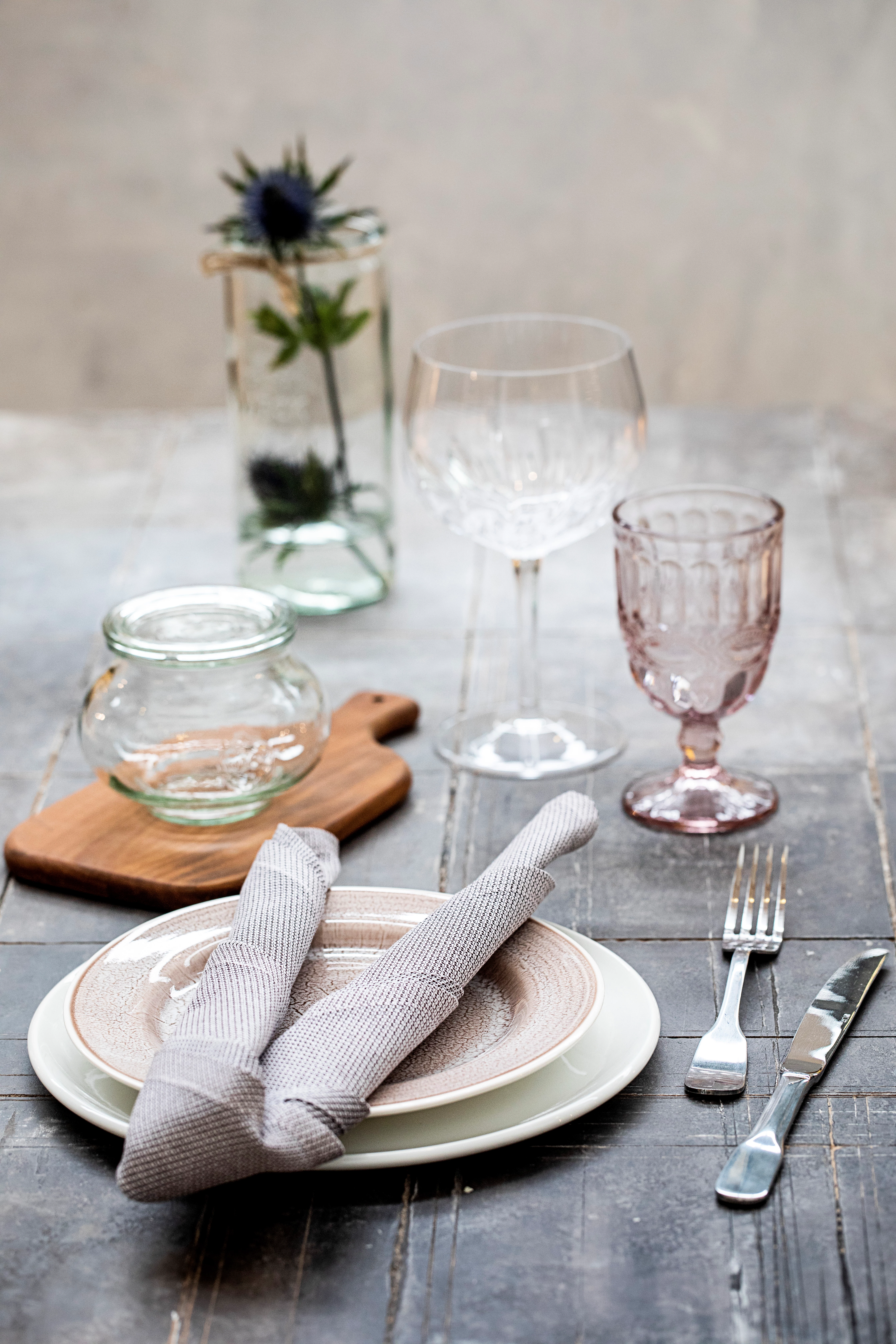 Serveringsplanke, kirsebærtræ, 27 x 14 x 1,5 cm