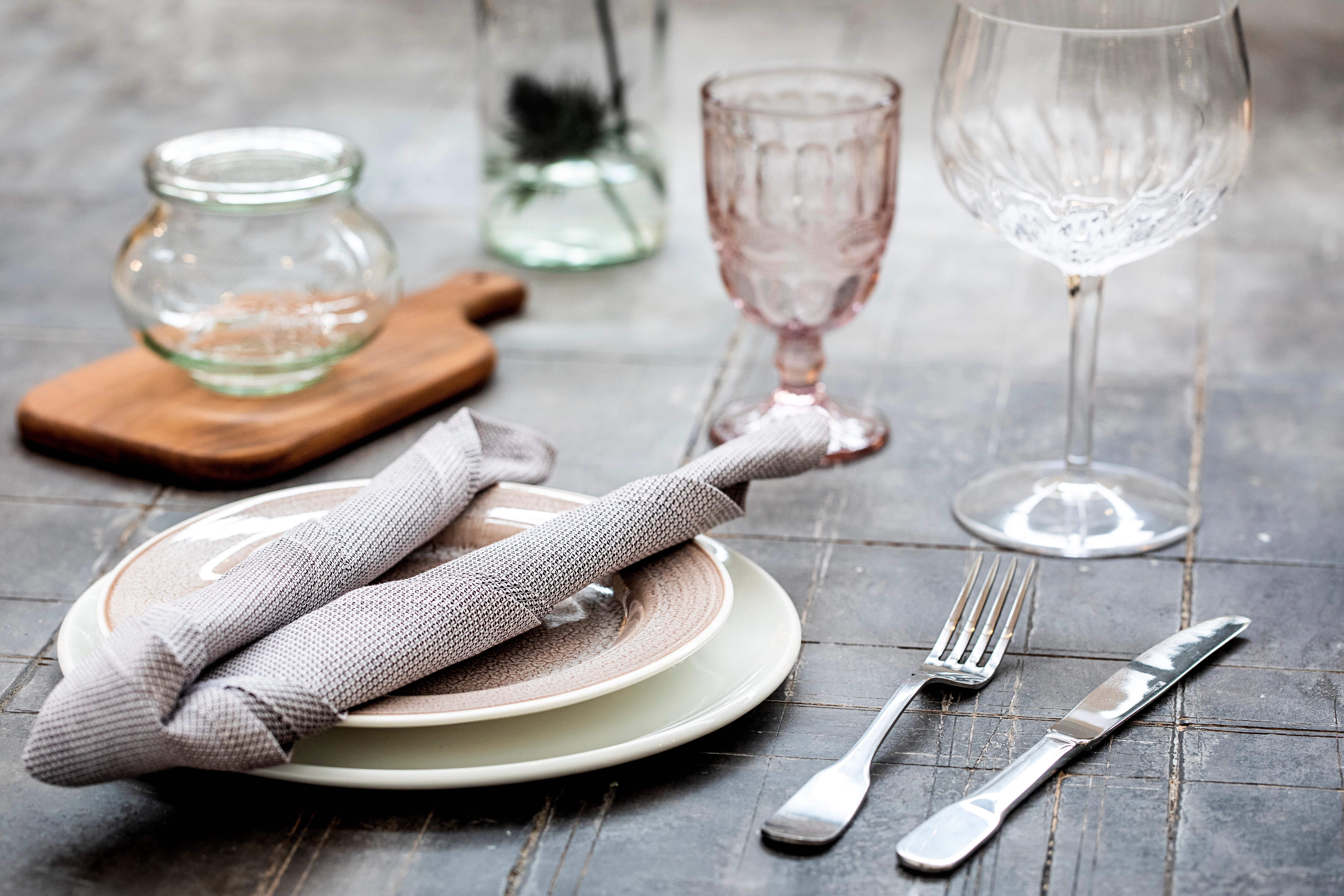 Serveringsplanke, kirsebærtræ, 27 x 14 x 1,5 cm