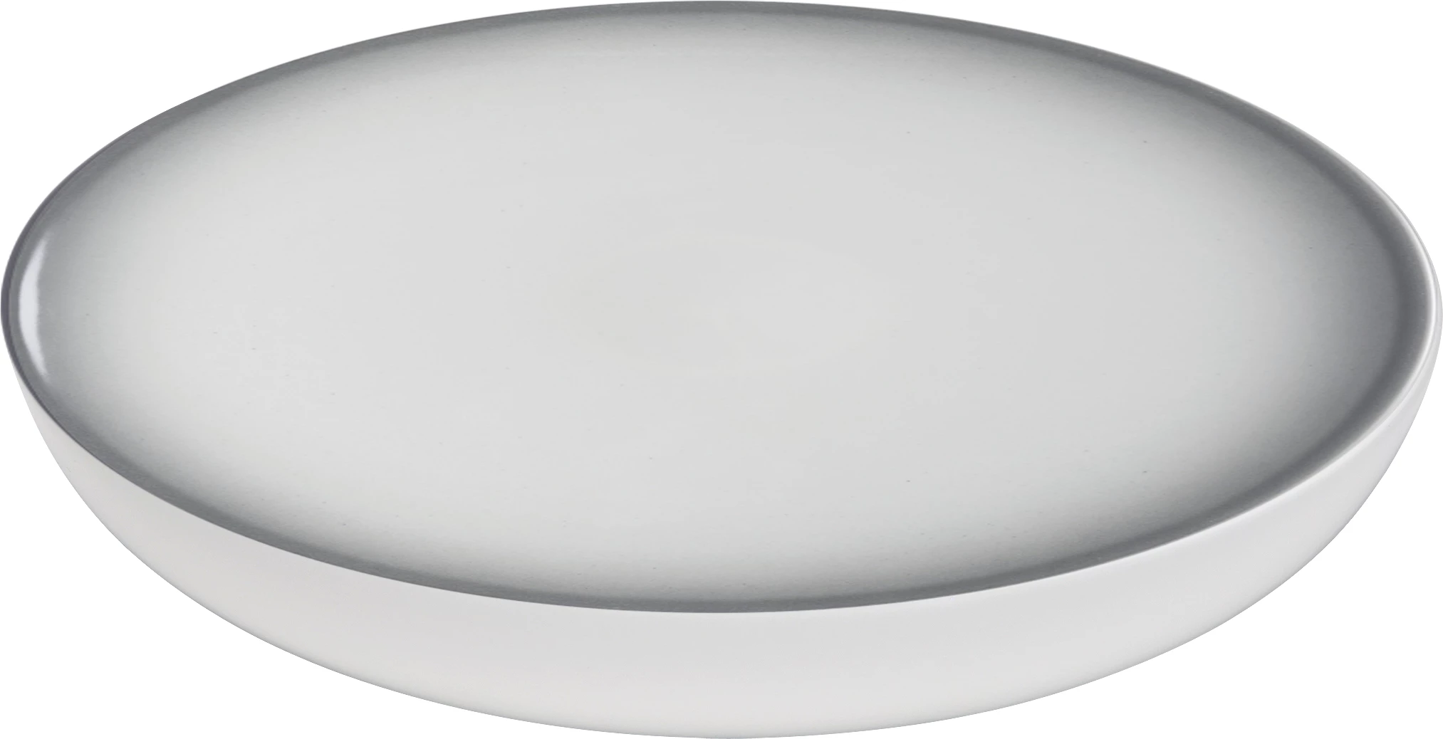 Figgjo 360 tallerken med høj kant uden fane, 360 grå, flad, ø22 cm